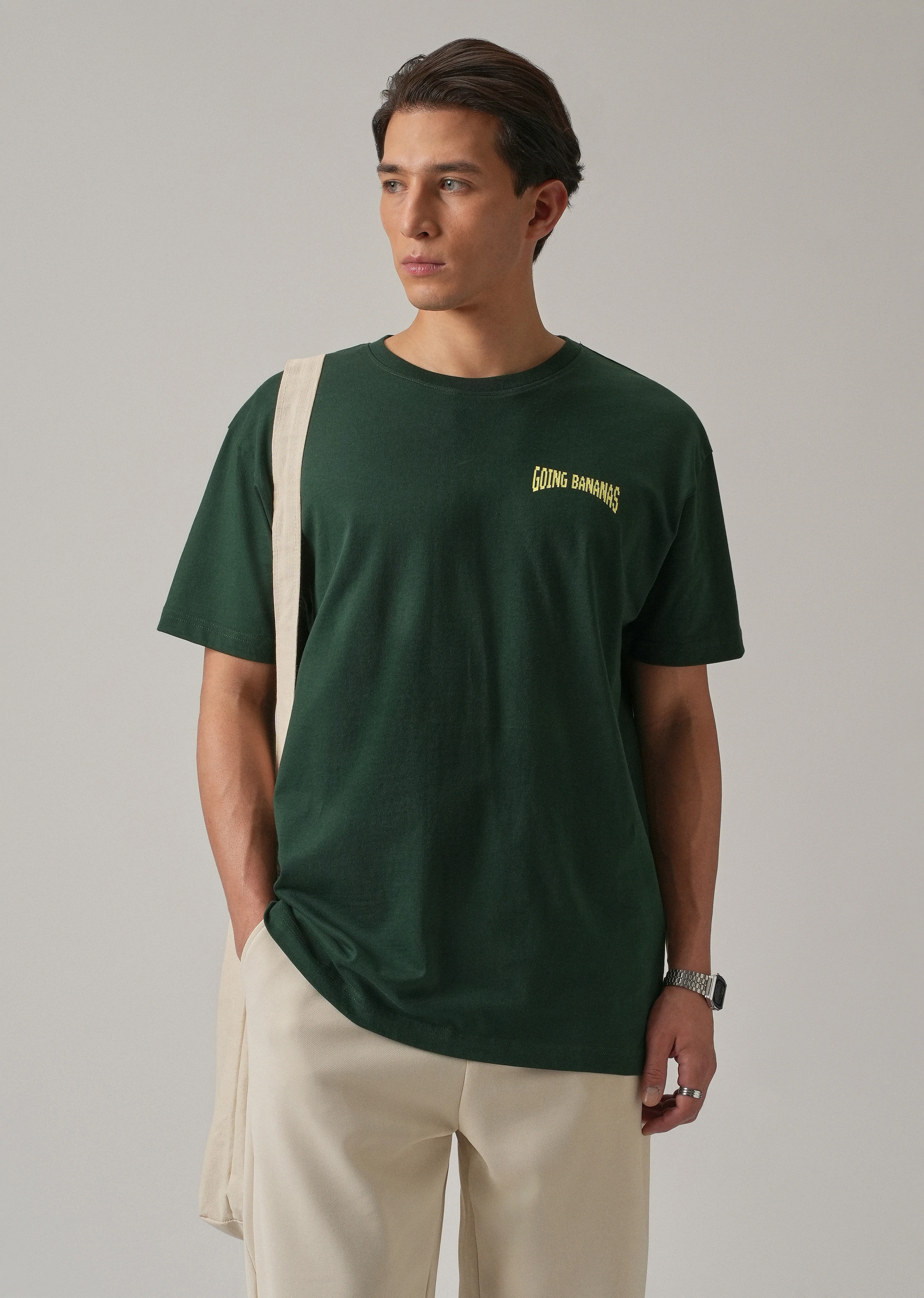 Green Back Printed Oversized T-Shirt - Image 2