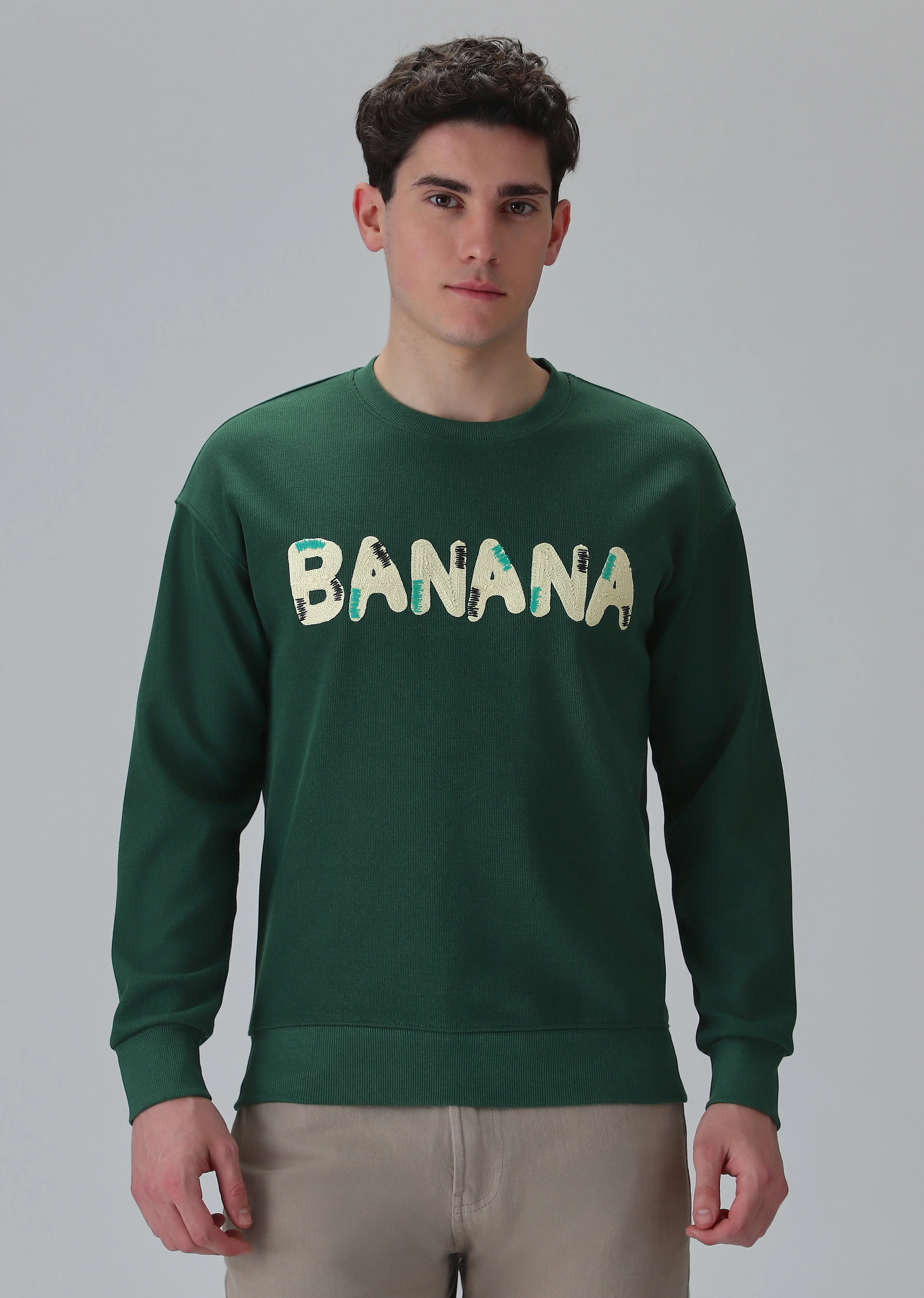 Green Embossed Sweatshirt - Image 3