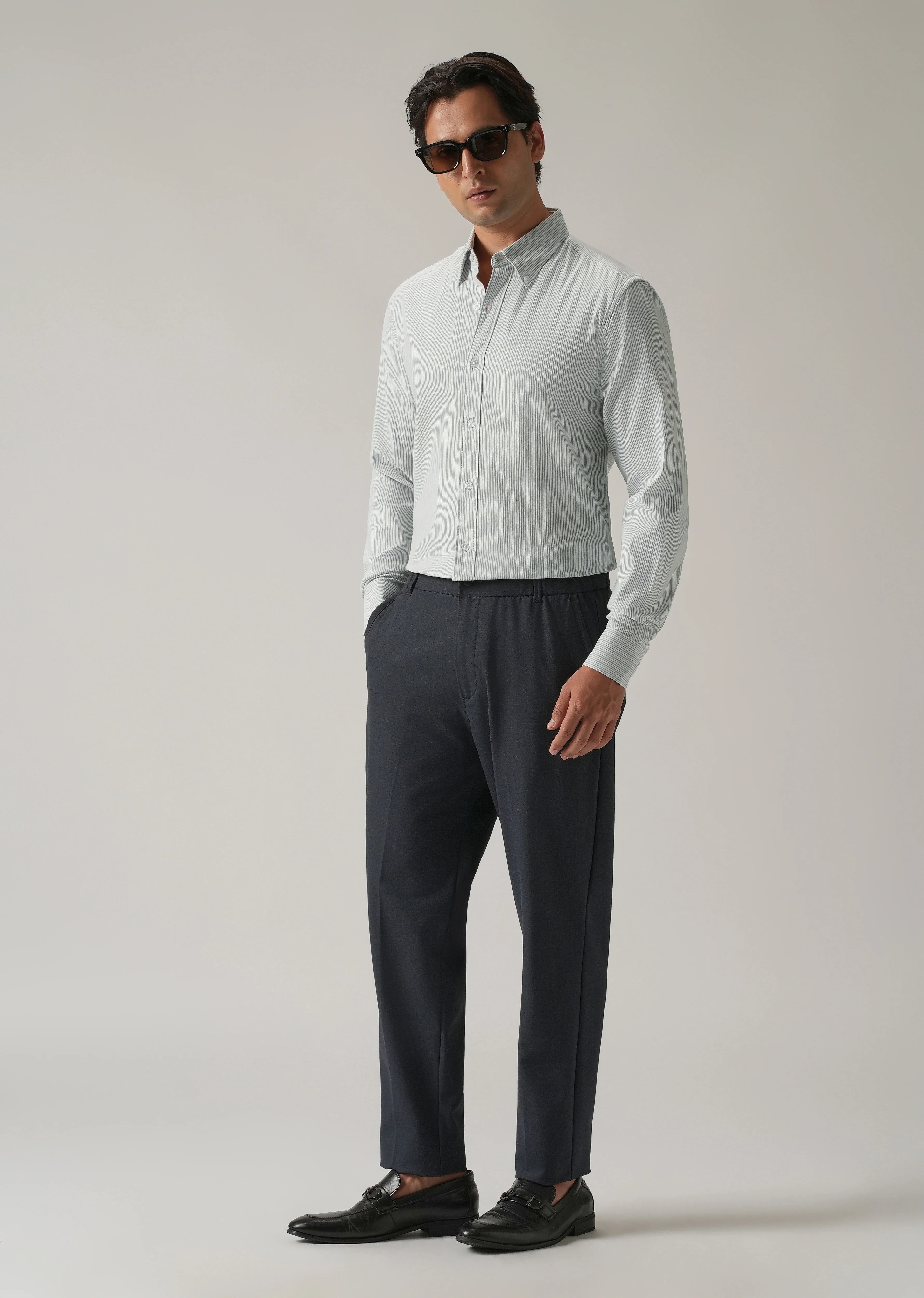 Green Pinstripe Shirt - Image 6