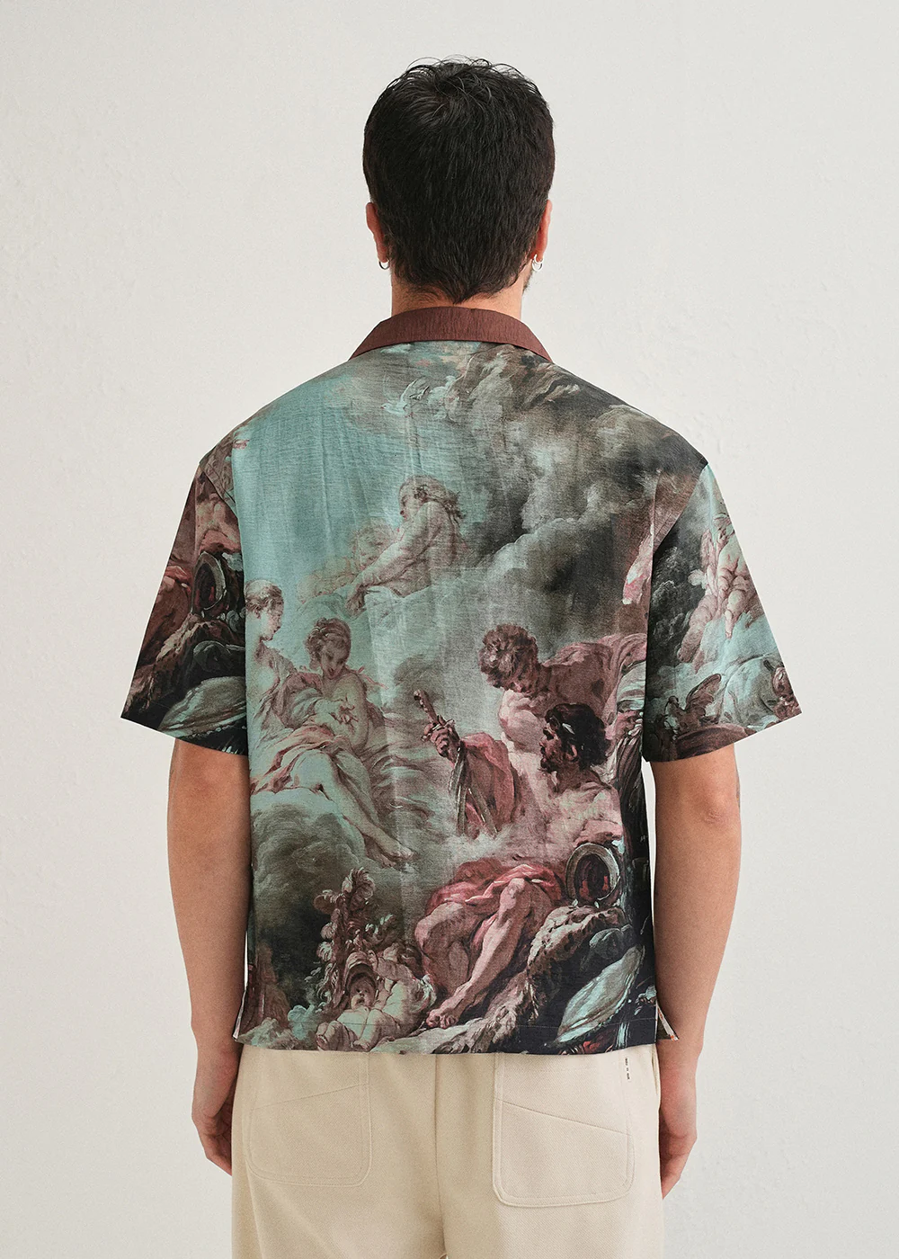 Green Renaissance Placement Print Shirt - Image 2