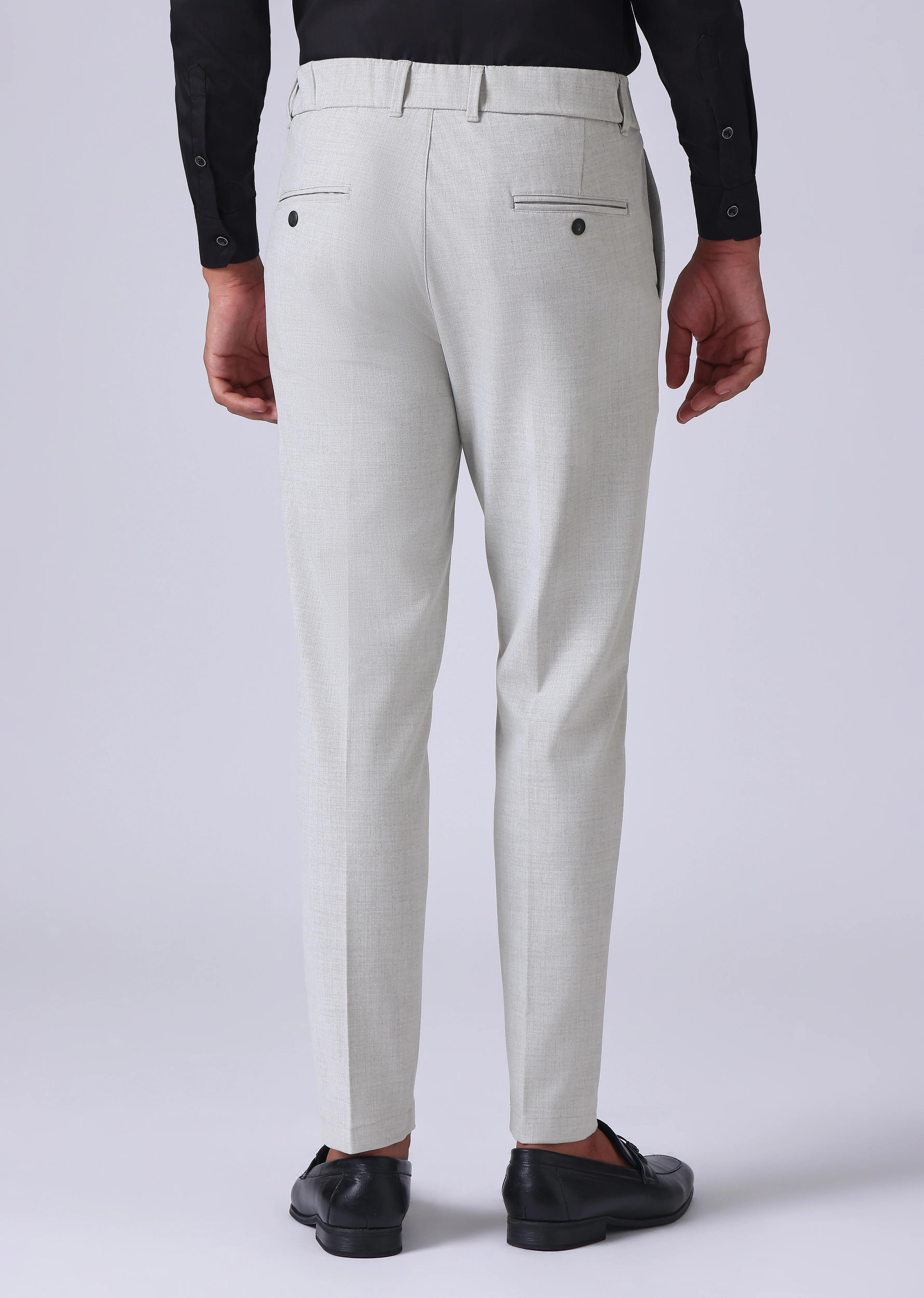Grey 8 Way Stretch Trousers - Image 2