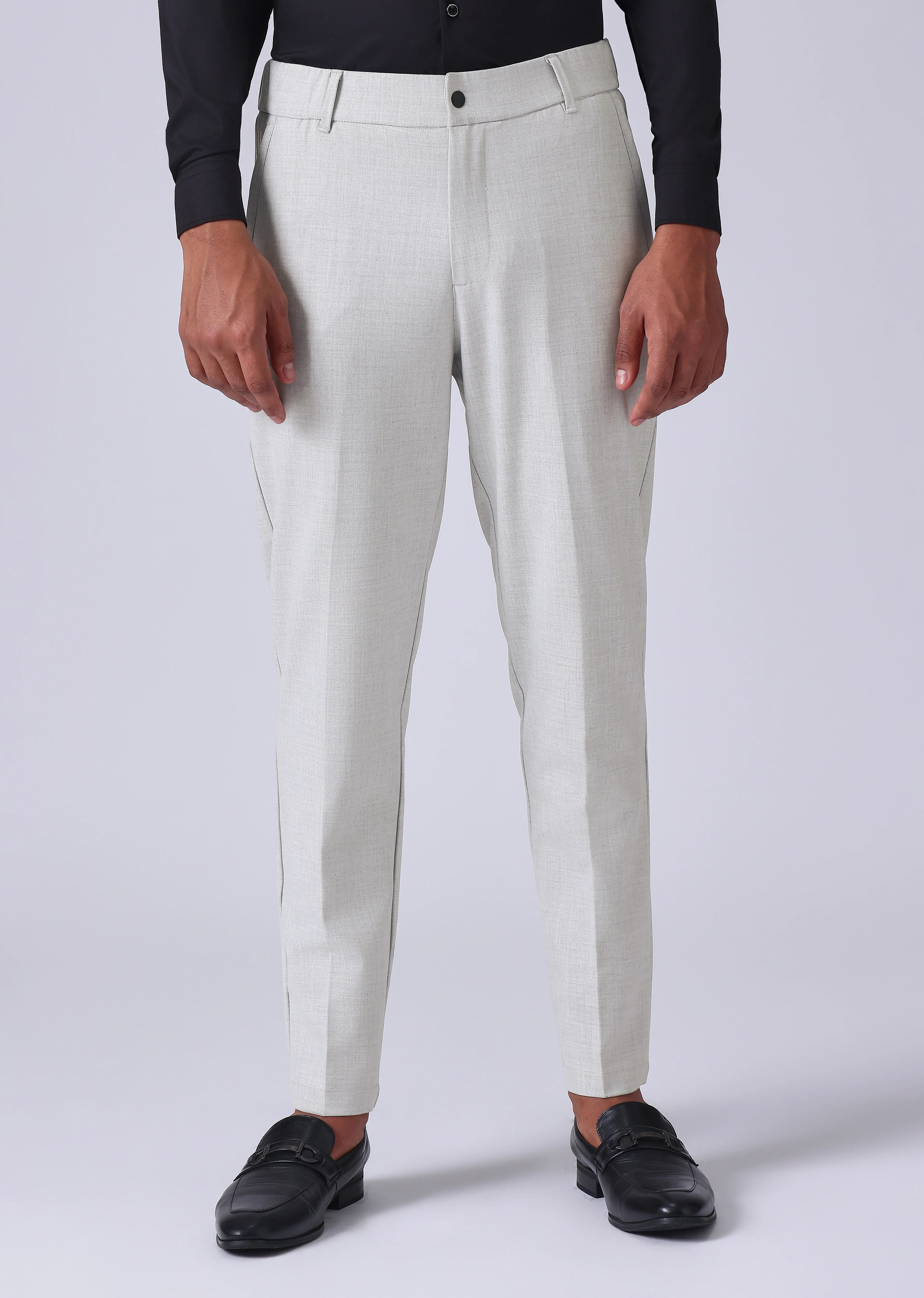 Grey 8 Way Stretch Trousers - Image 3