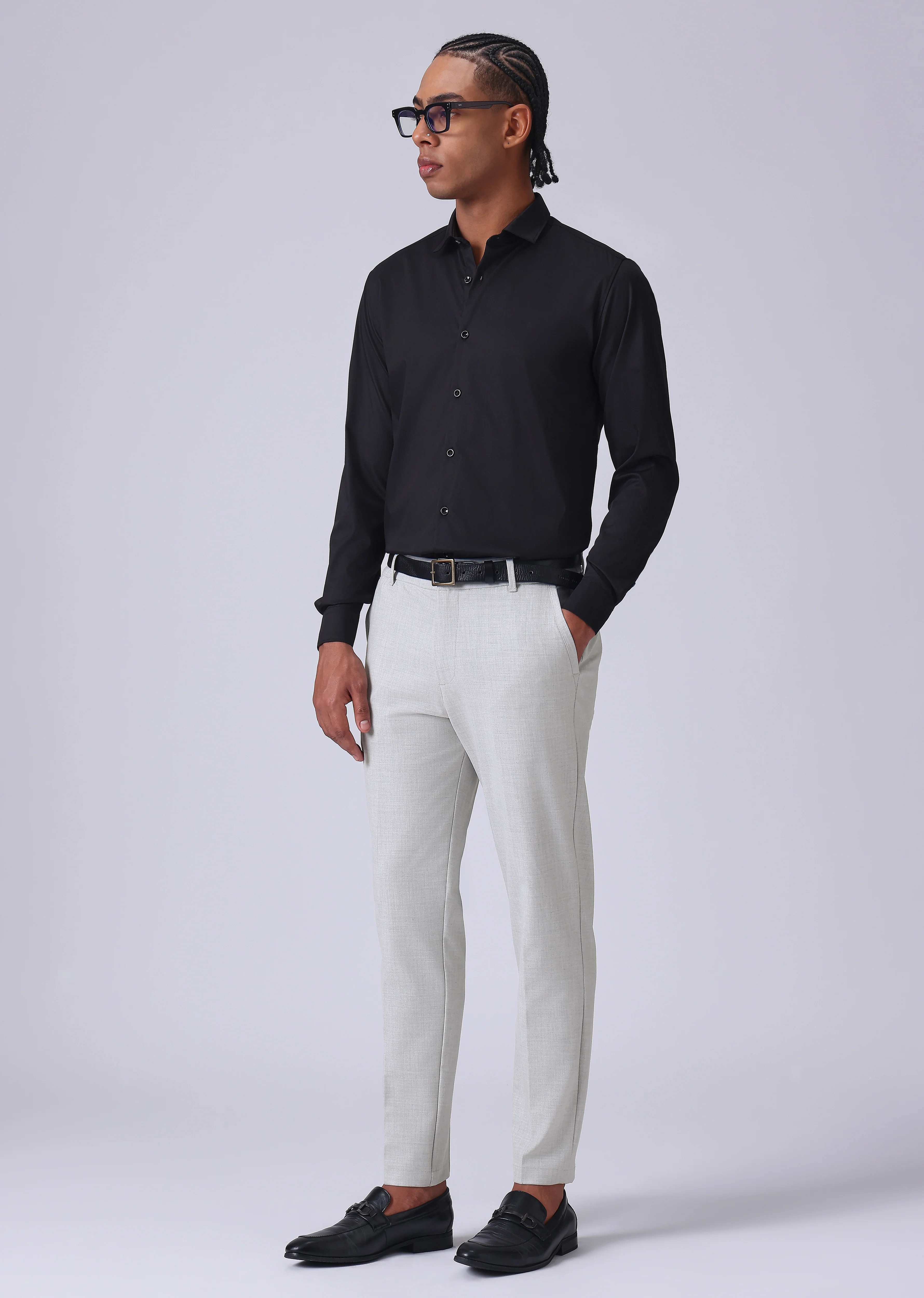 Grey 8 Way Stretch Trousers - Image 6