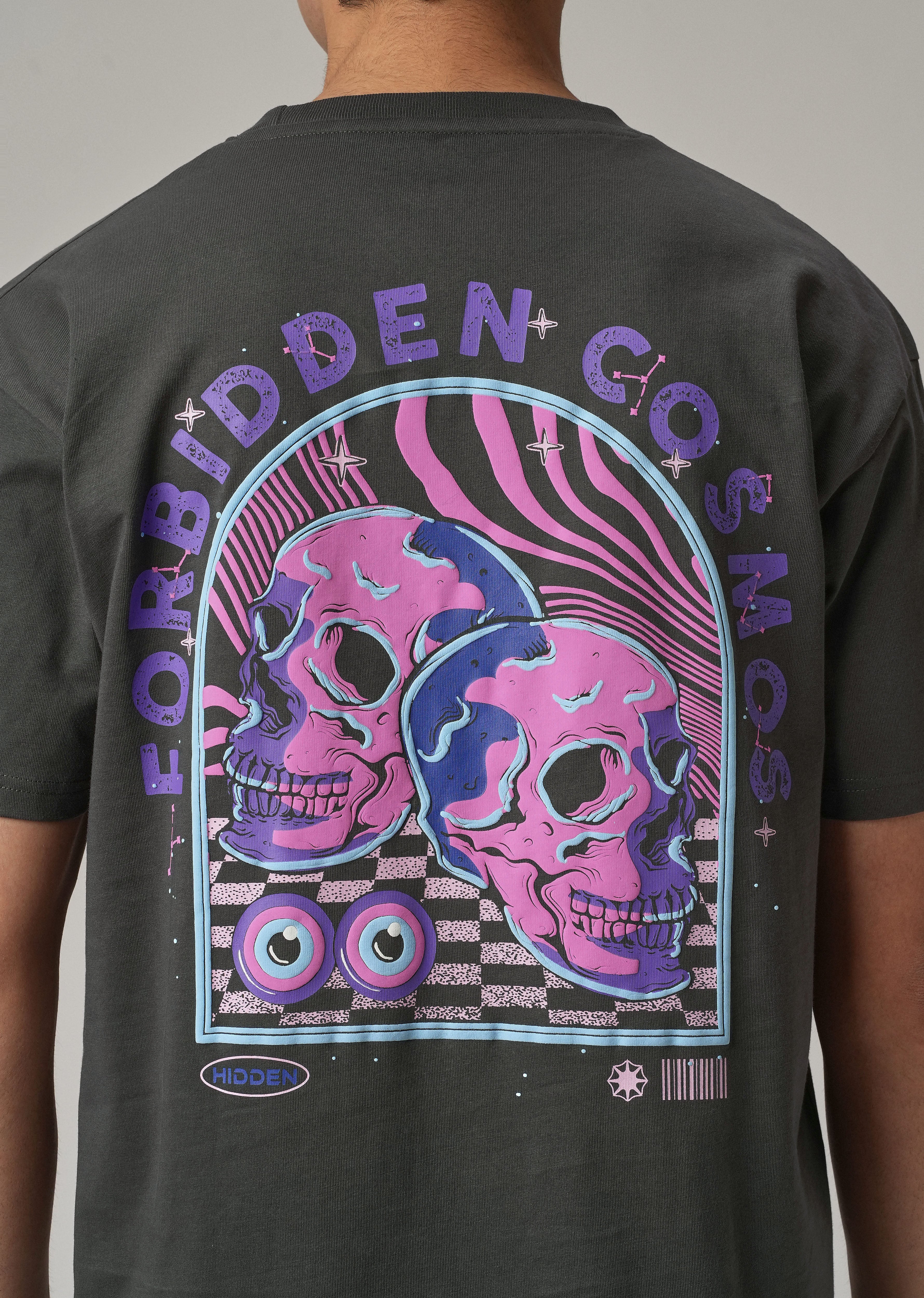 Grey Back Printed Oversized T-Shirt - Image 2