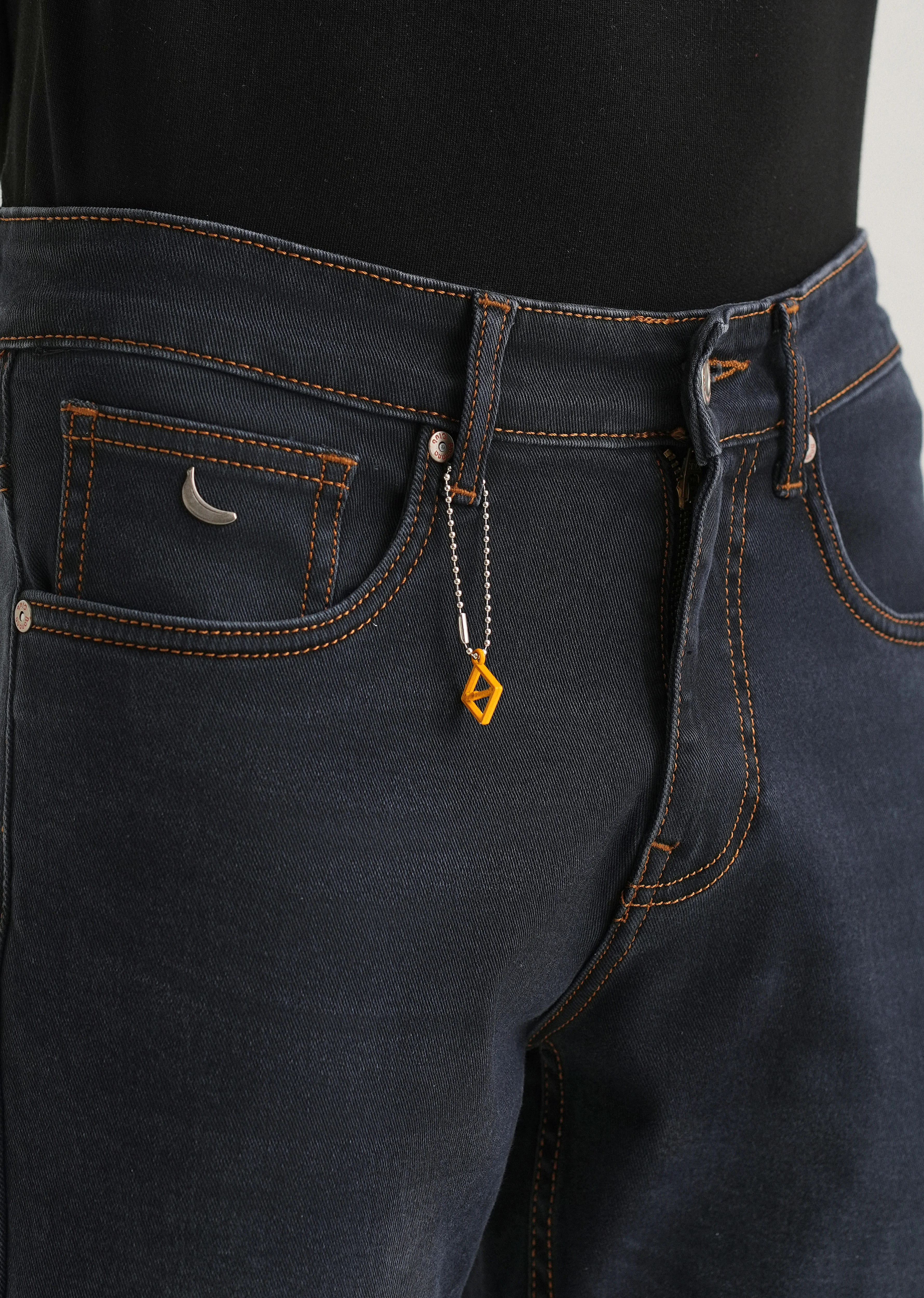 Grey Charcoal Carrot Fit Jeans - Image 5