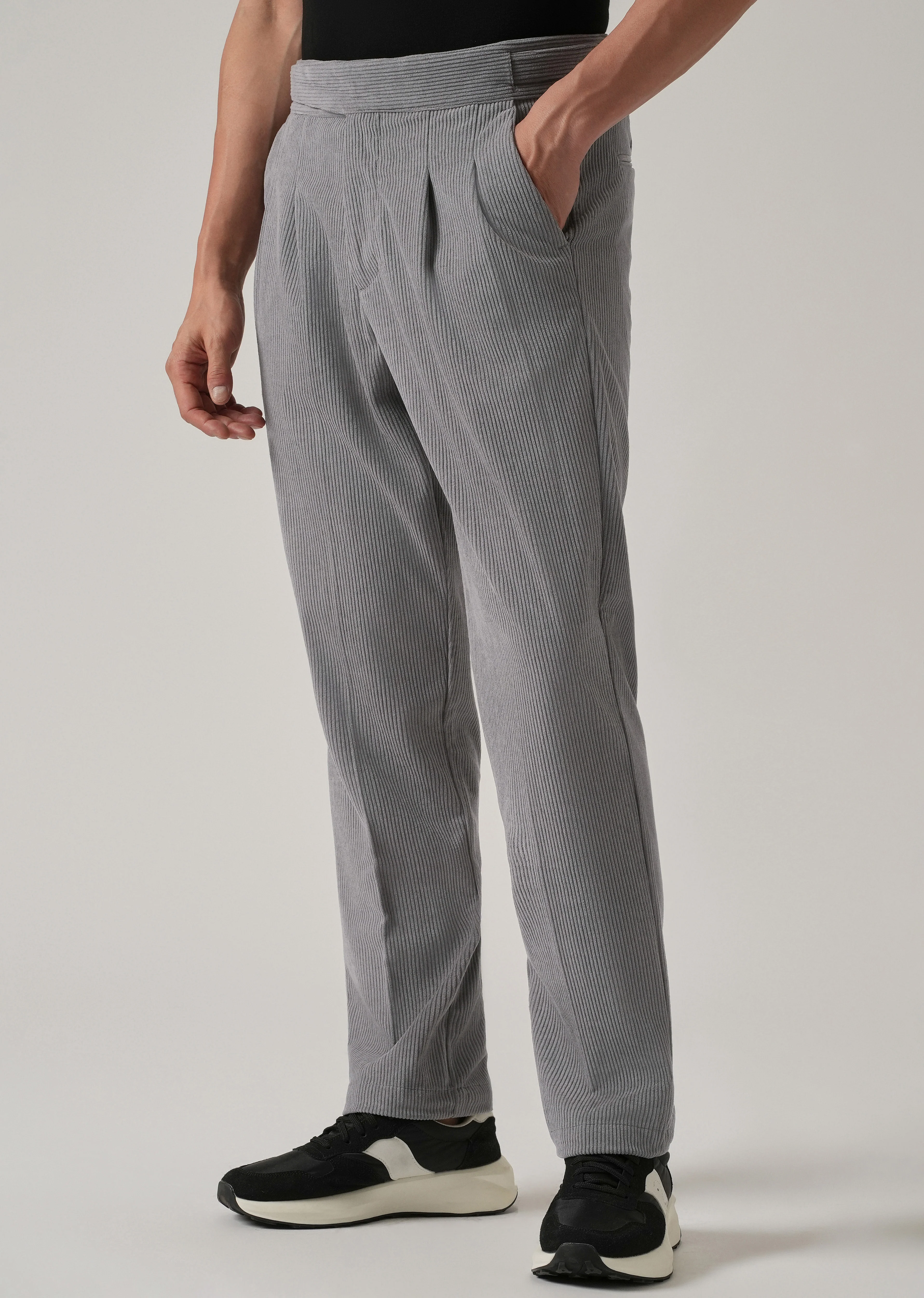 Grey Corduroy Gurkha Pants - Image 7