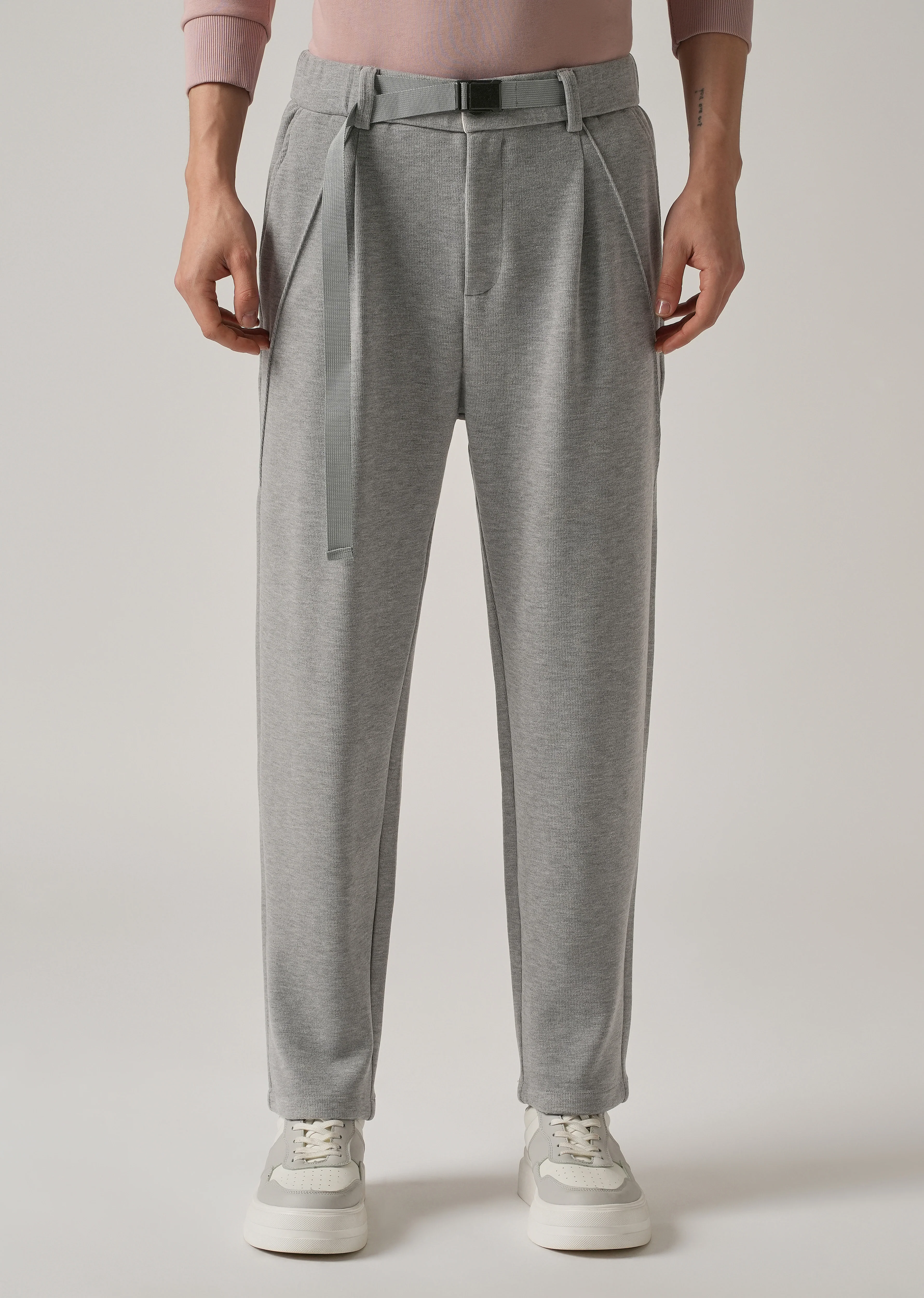 Grey Corduroy Relaxed Fit Pant - Image 3