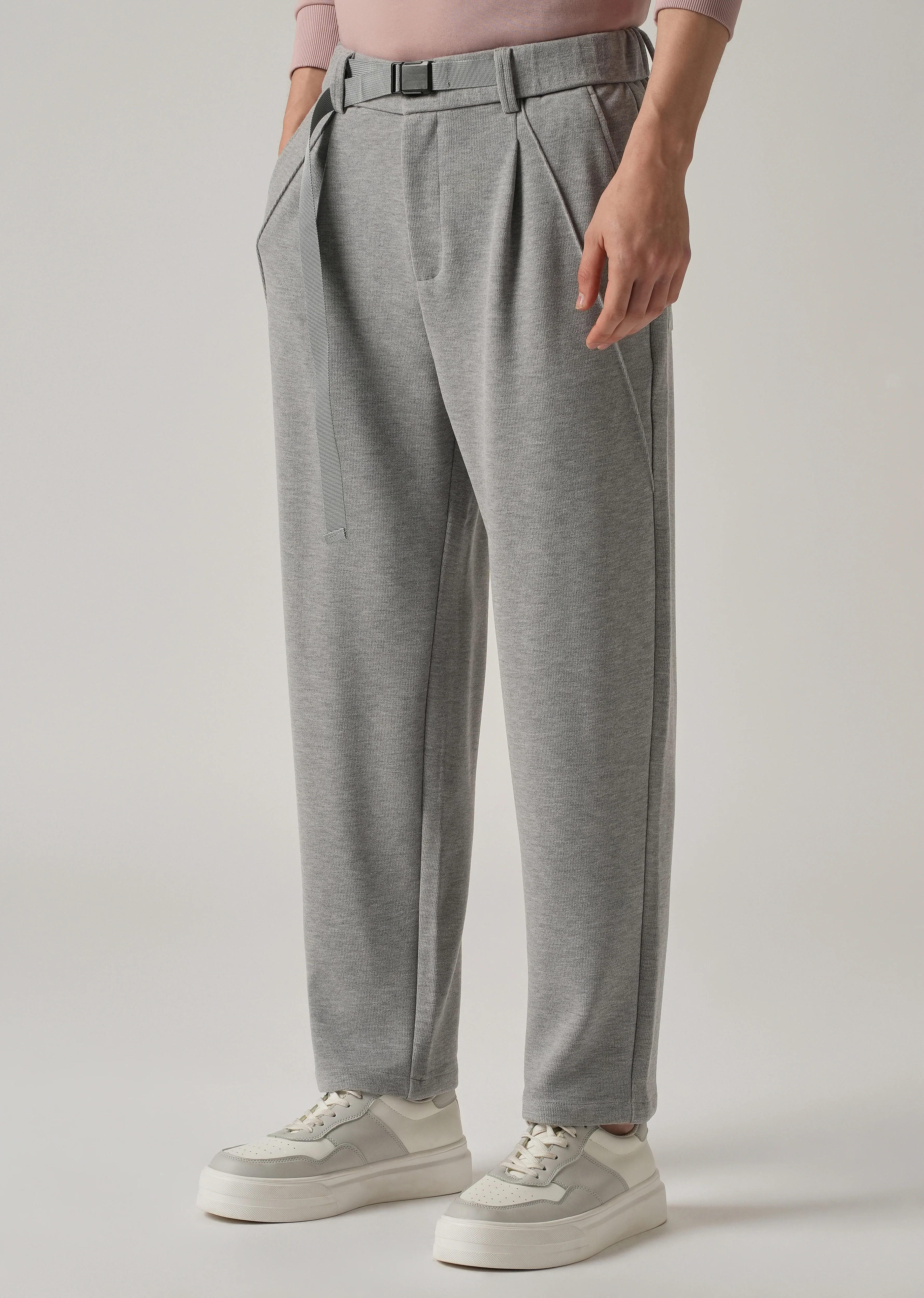 Grey Corduroy Relaxed Fit Pant - Image 4
