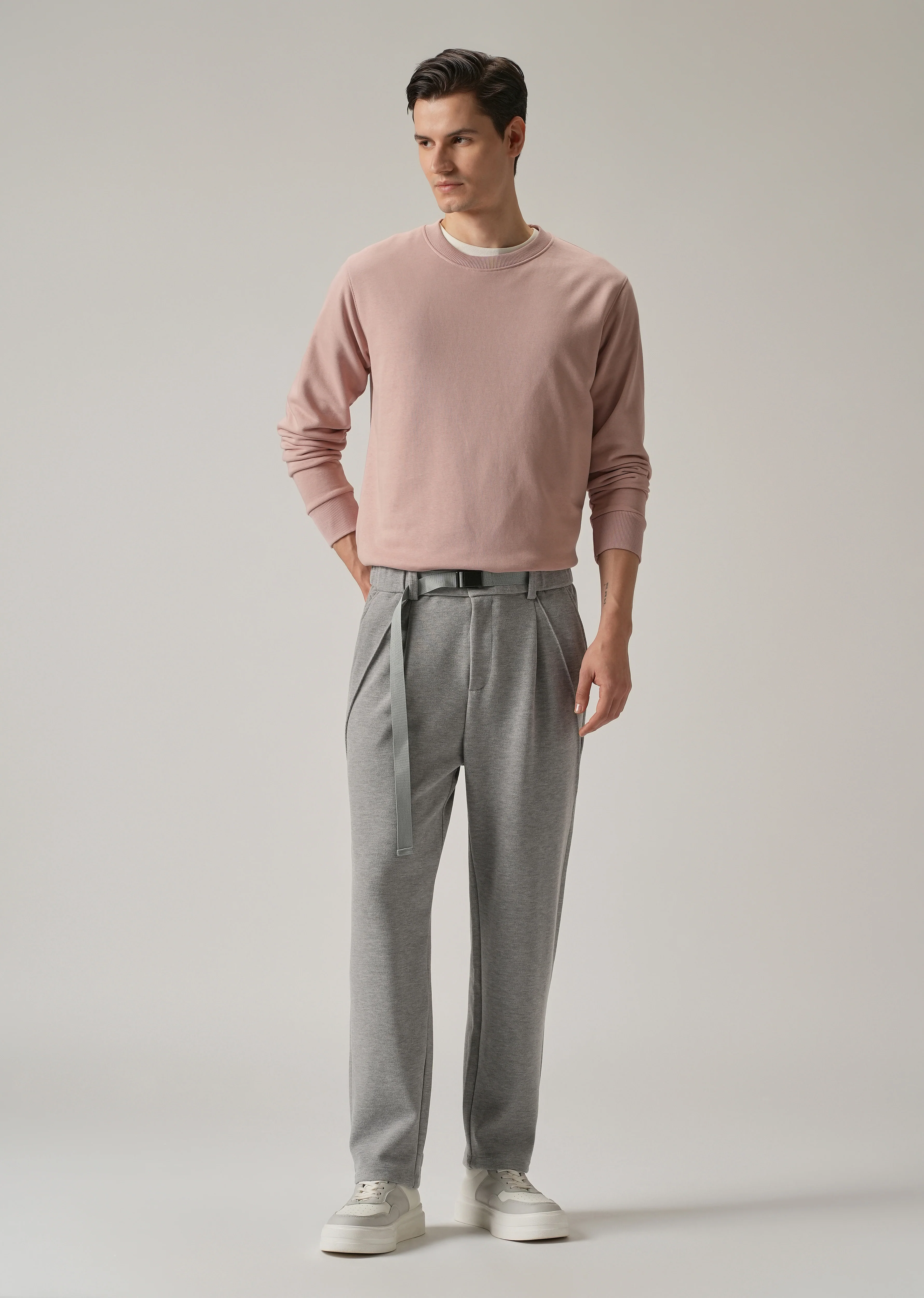 Grey Corduroy Relaxed Fit Pant - Image 6