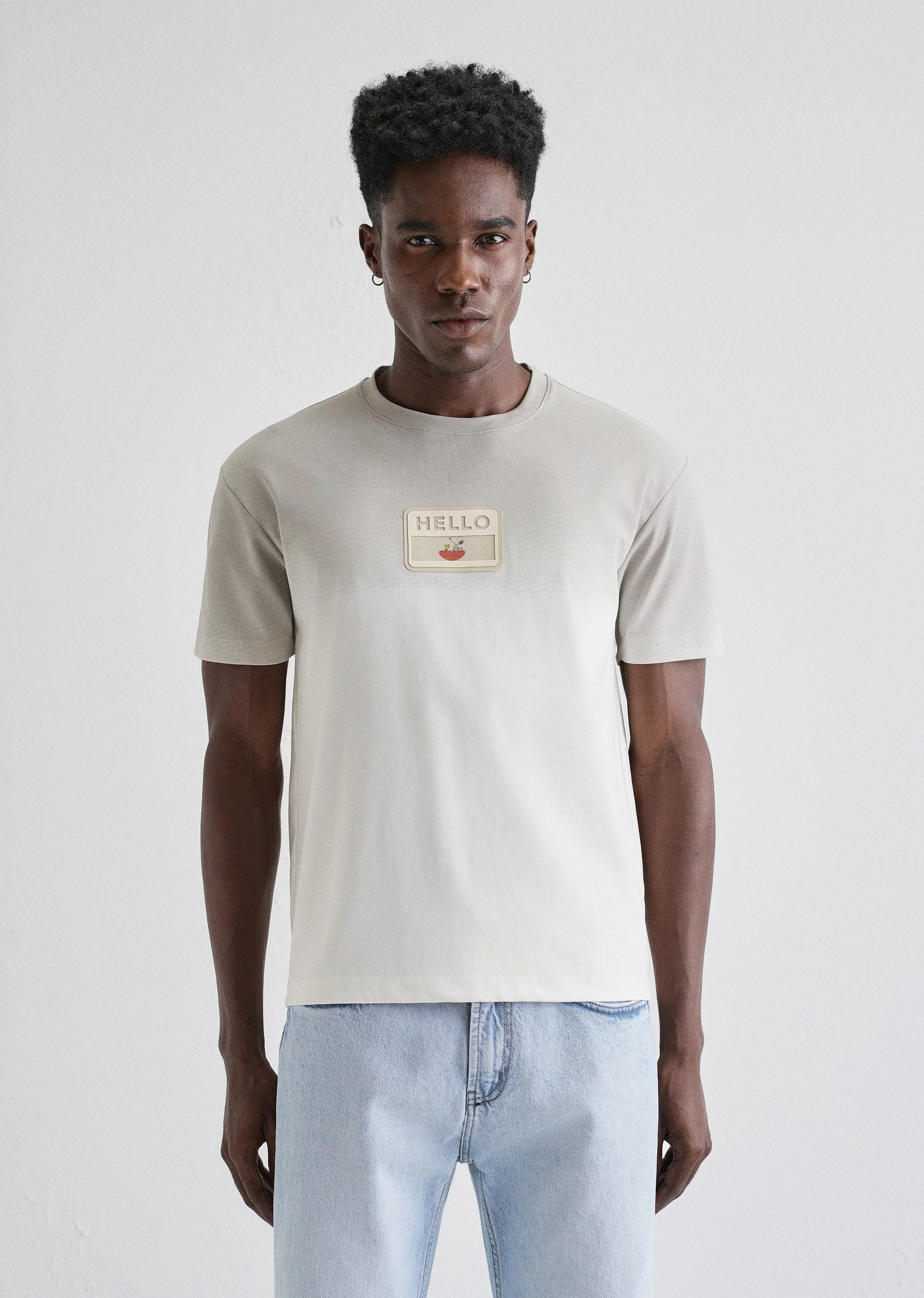 Grey Gradient Applique T-shirt - Image 3