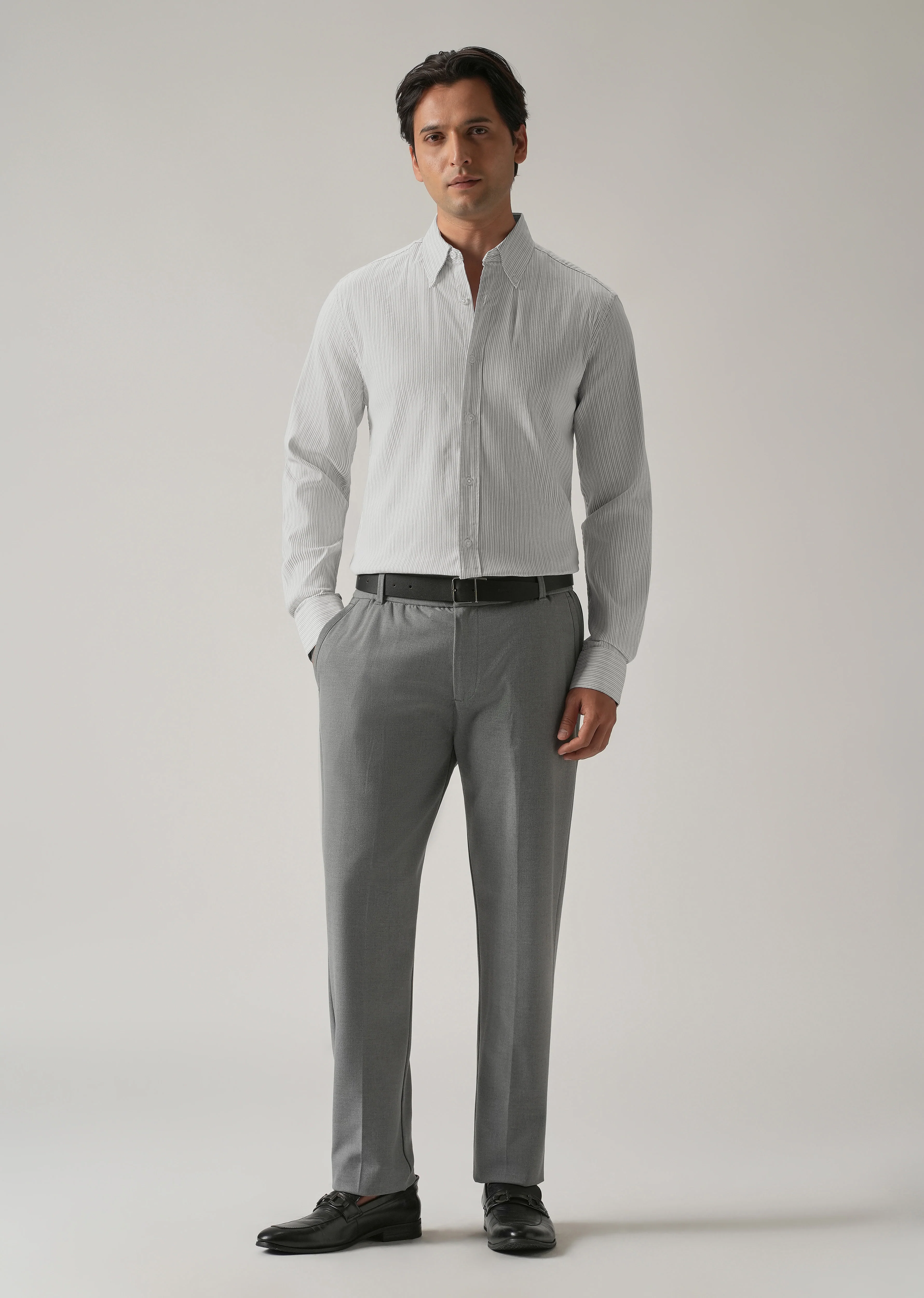 Grey Pinstripe Shirt - Image 6