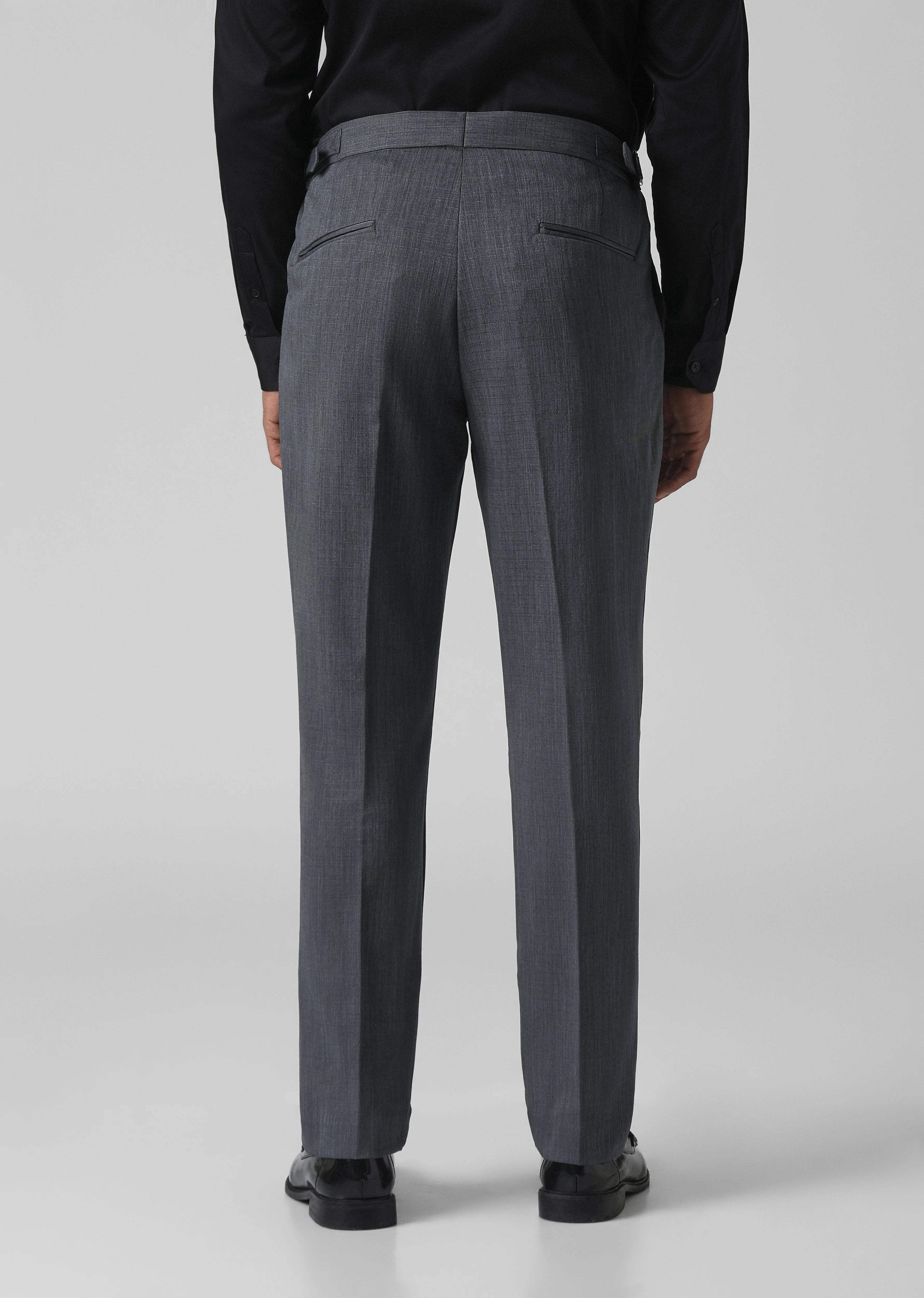 Grey Pleated Gurkha Pant - Image 2