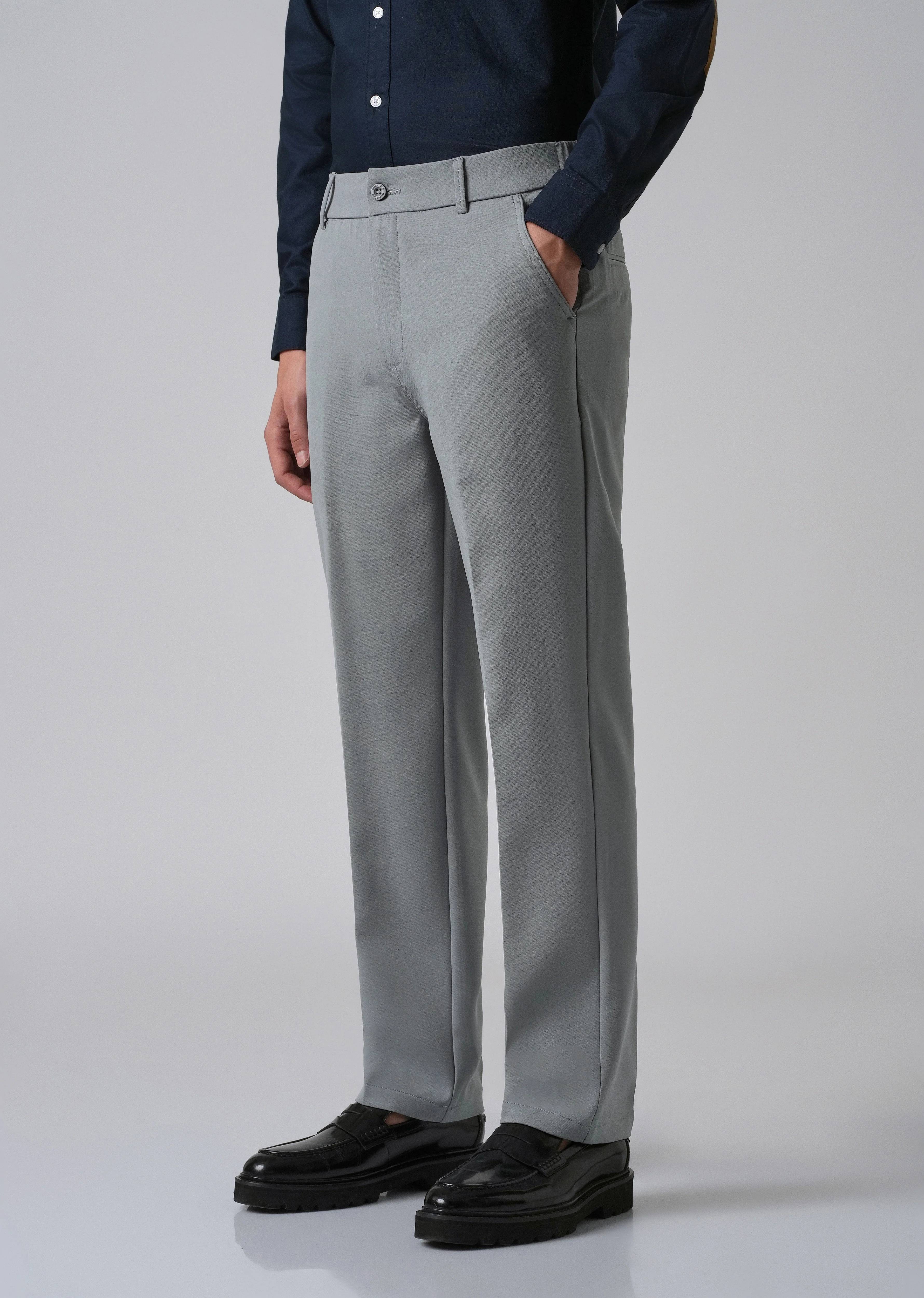 Grey Relaxed Fit Trousers - Image 4