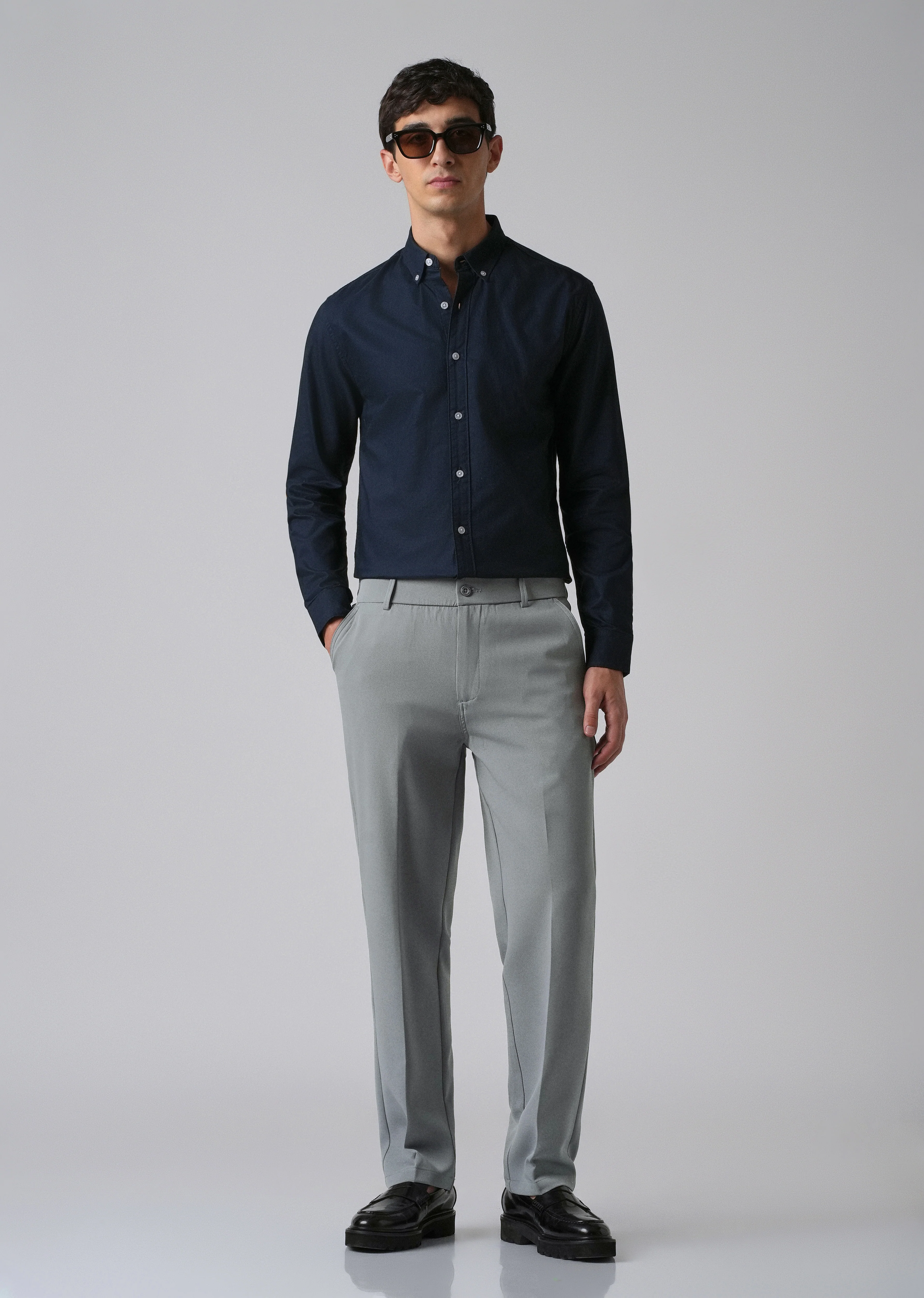 Grey Relaxed Fit Trousers - Image 6