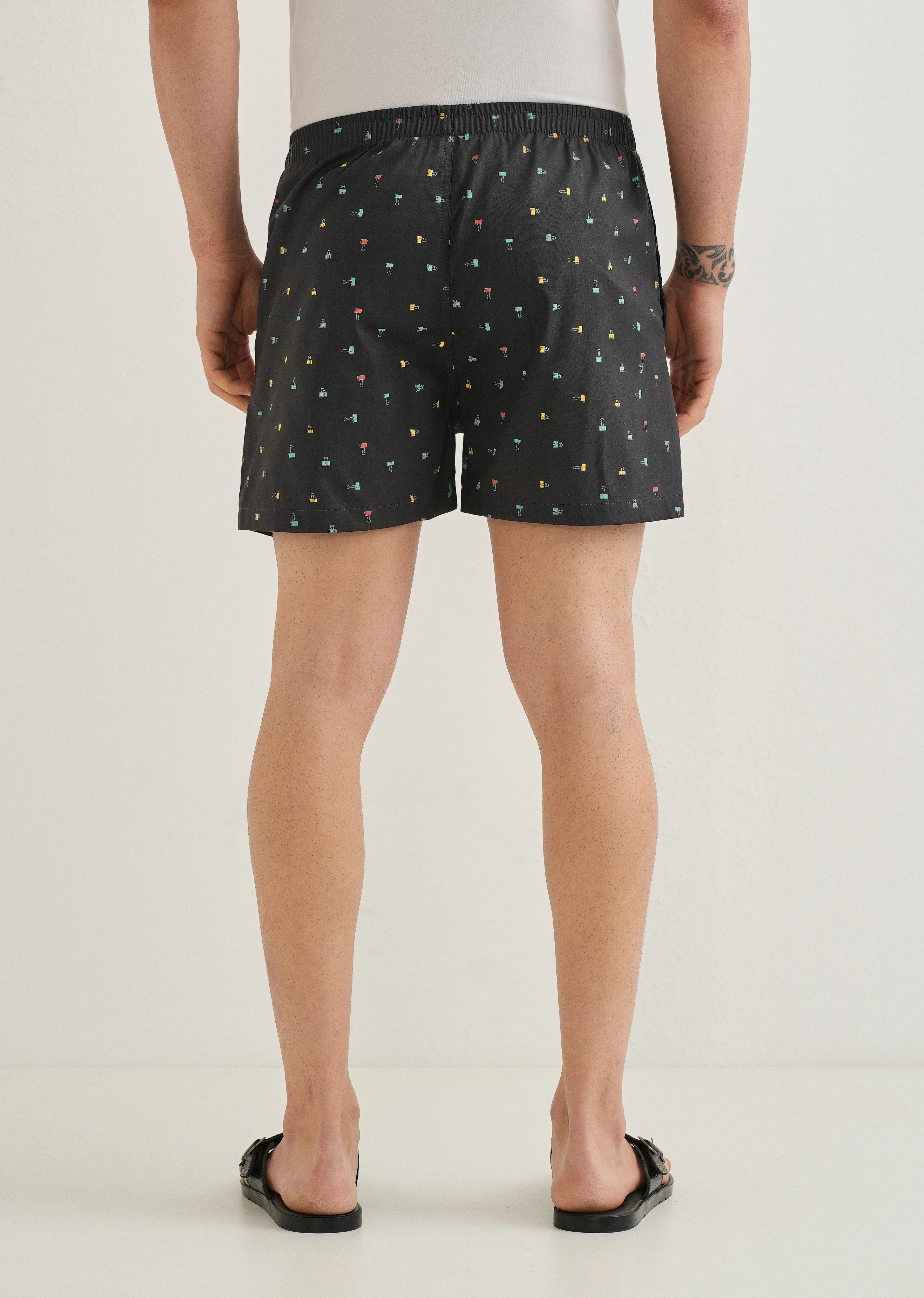 Grey Stamp Printed Boxer - Image 2