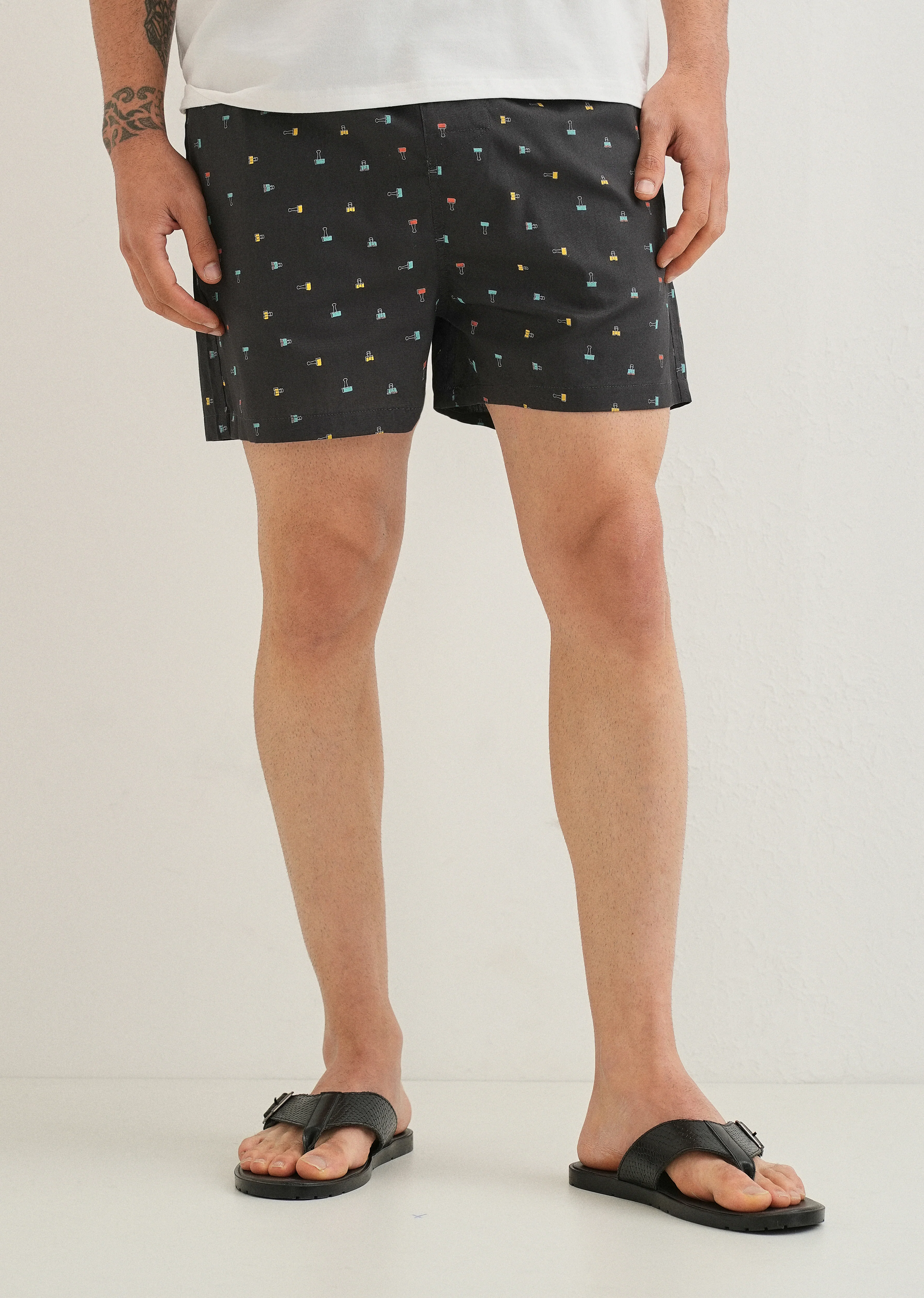 Grey Stamp Printed Boxer - Image 4