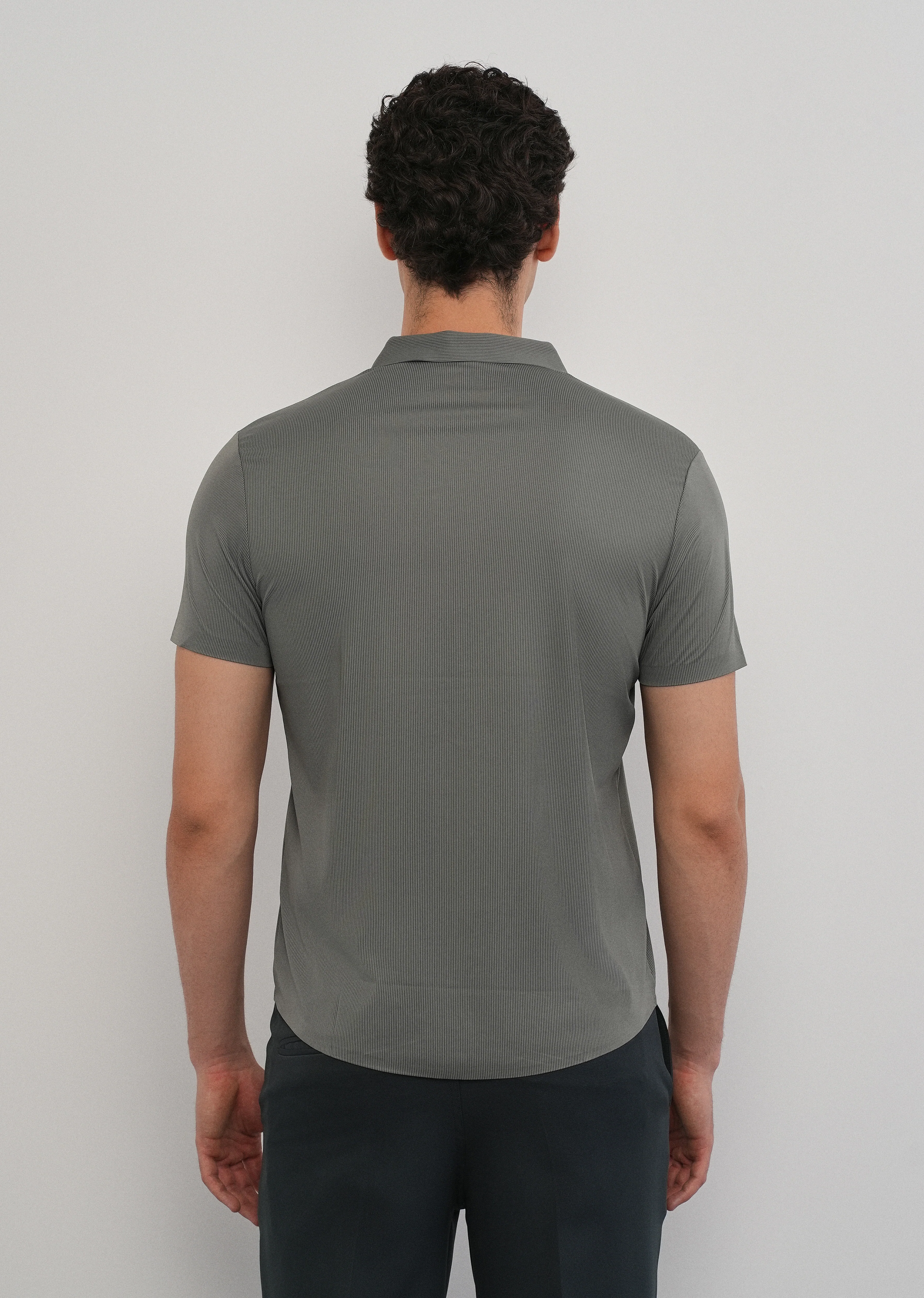 Grey Stitchless Stripe Shirt - Image 3