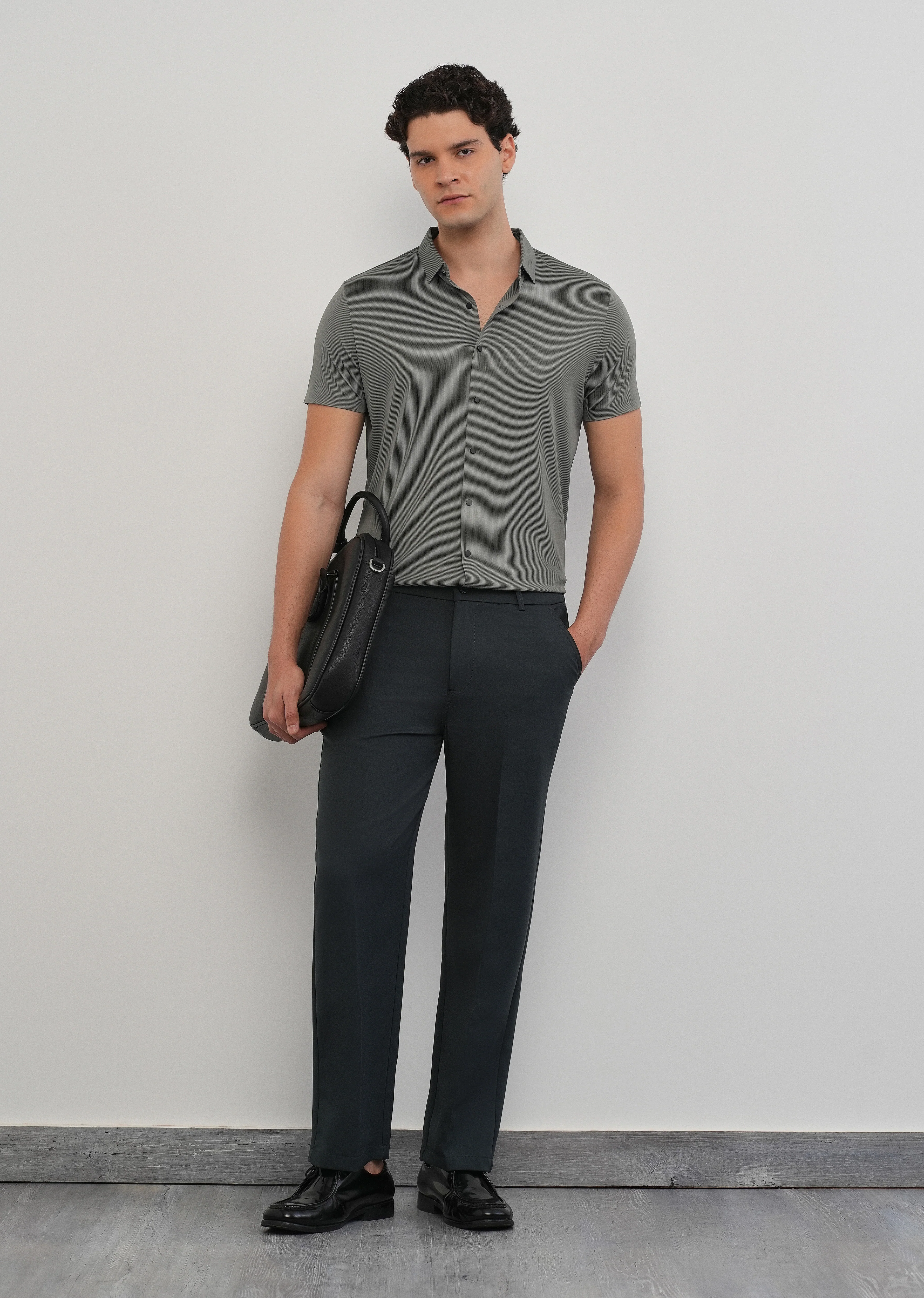 Grey Stitchless Stripe Shirt - Image 6