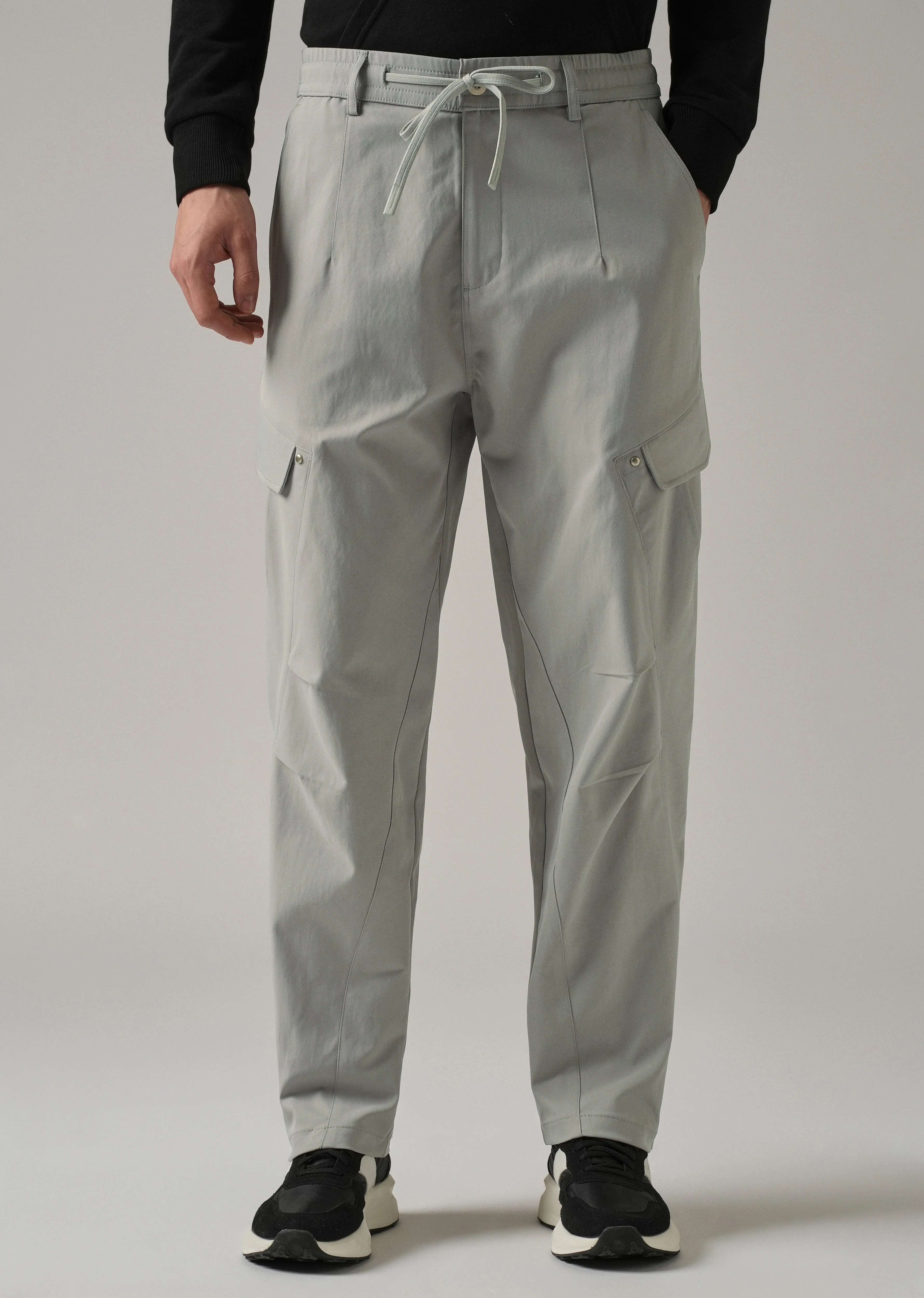 Grey Stone Wash Cargo Pants - Image 7