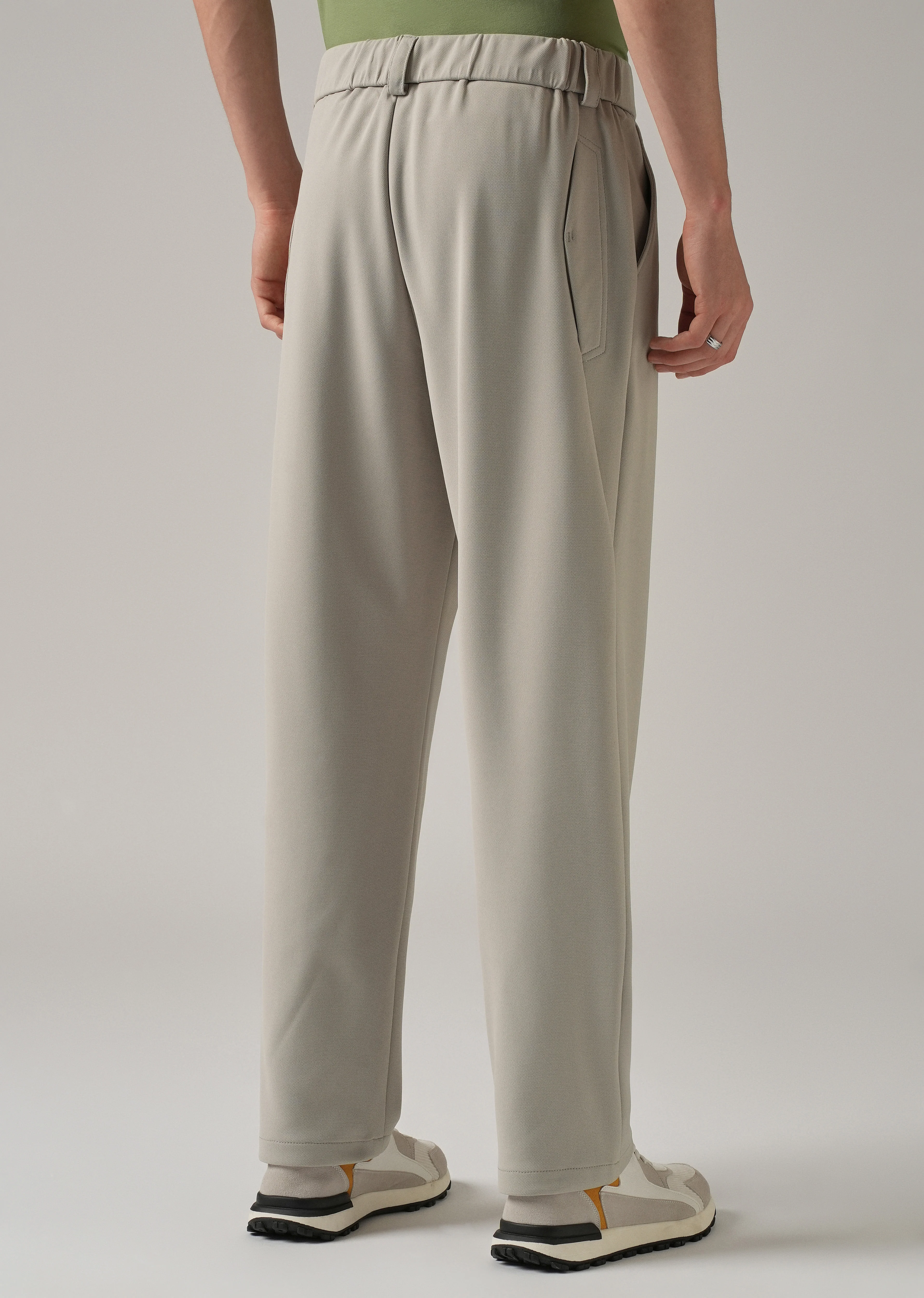 Grey Stretch Elasticated Pant - Image 2