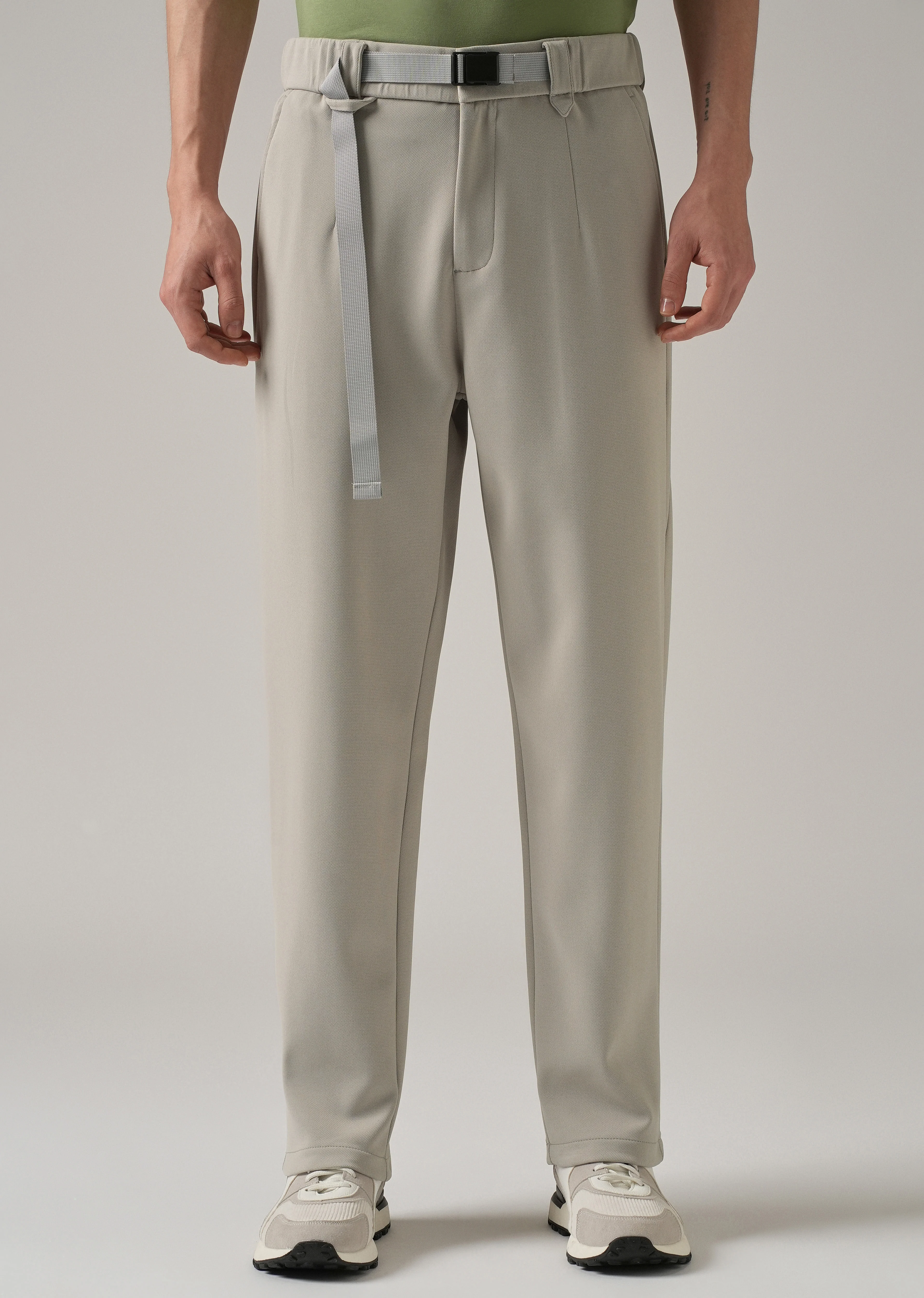Grey Stretch Elasticated Pant - Image 3