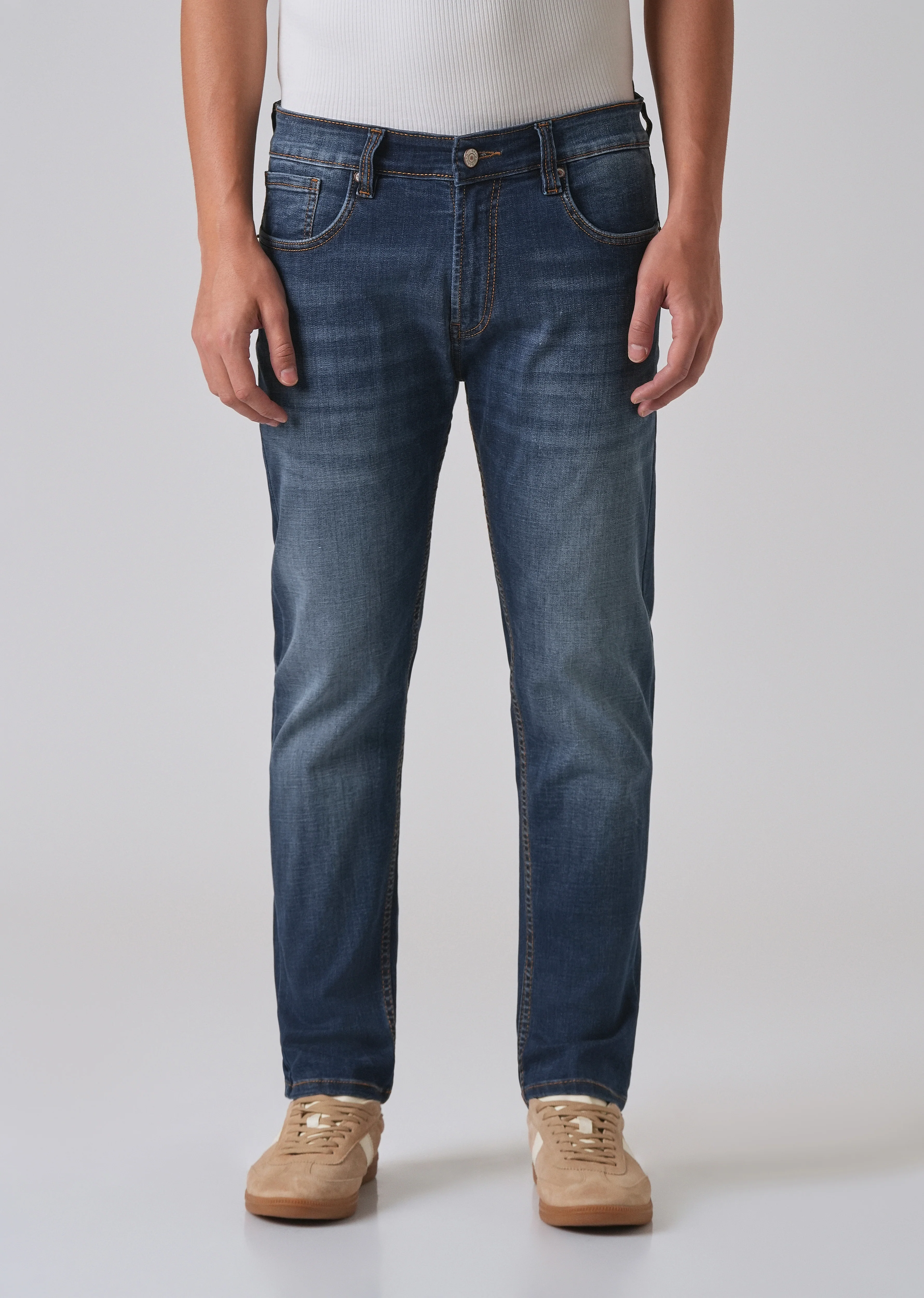 Grunge Blue Slim fit Jeans - Image 3