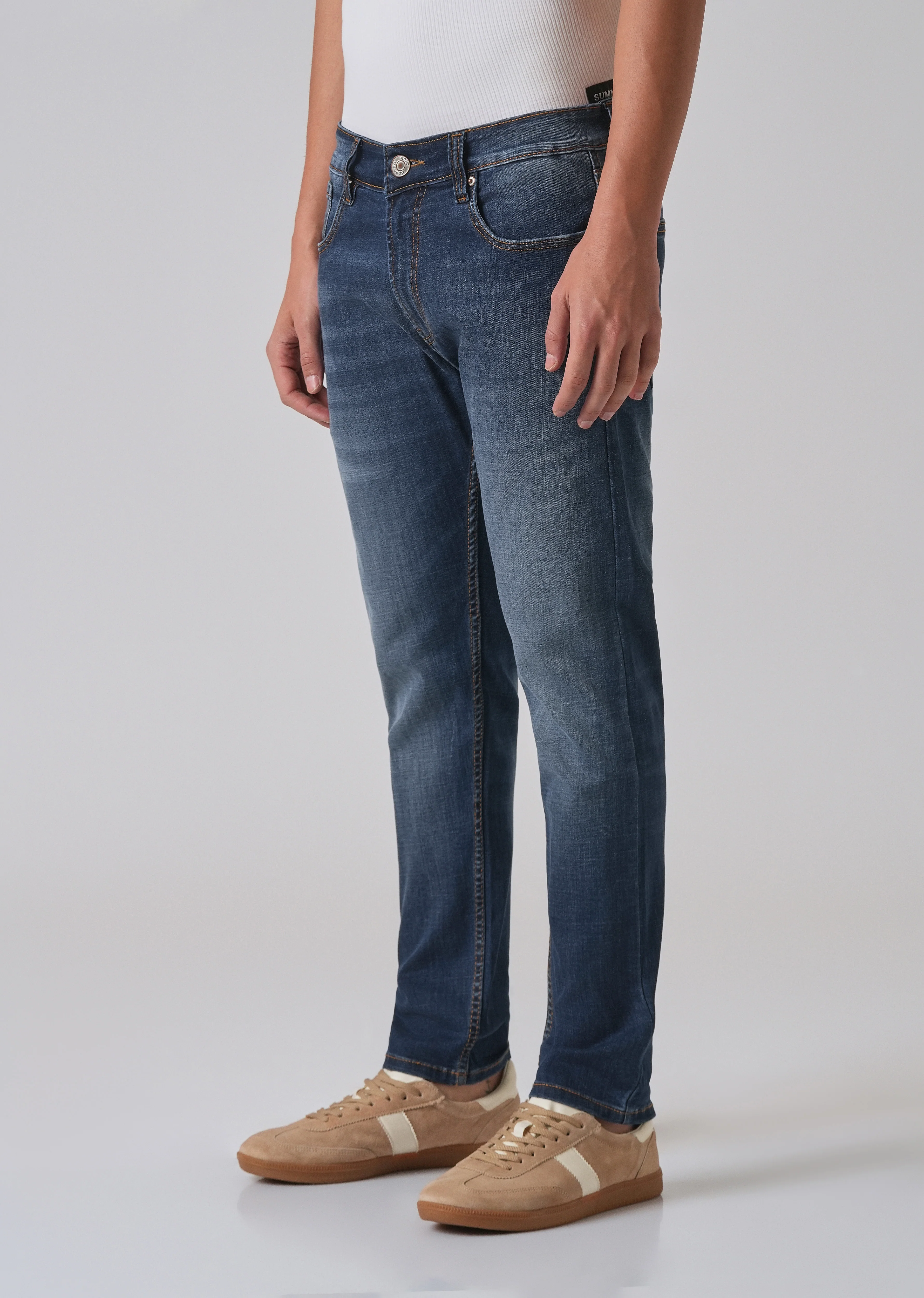 Grunge Blue Slim fit Jeans - Image 4