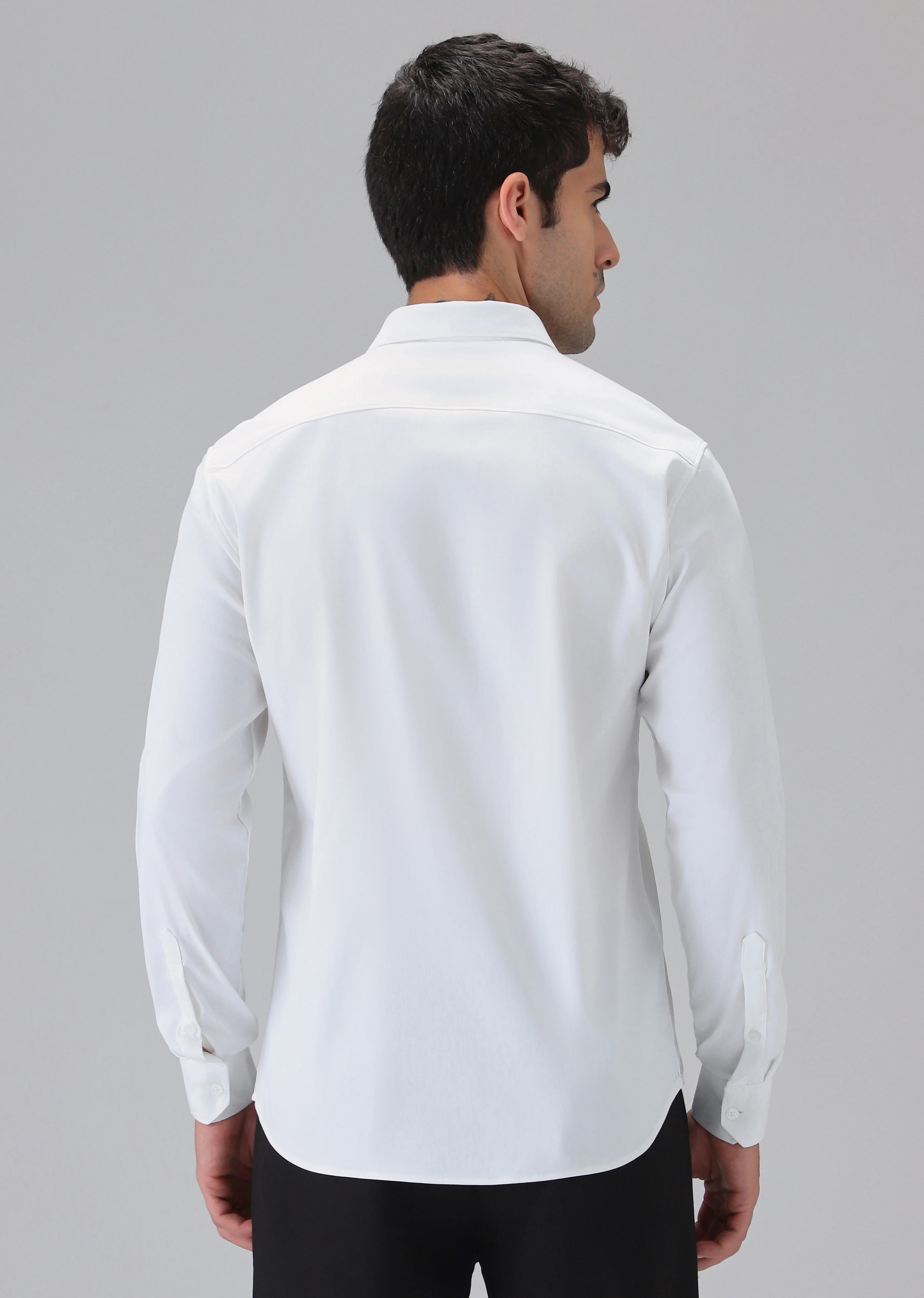 Hand Crafted White Designer Shirt - Image 2