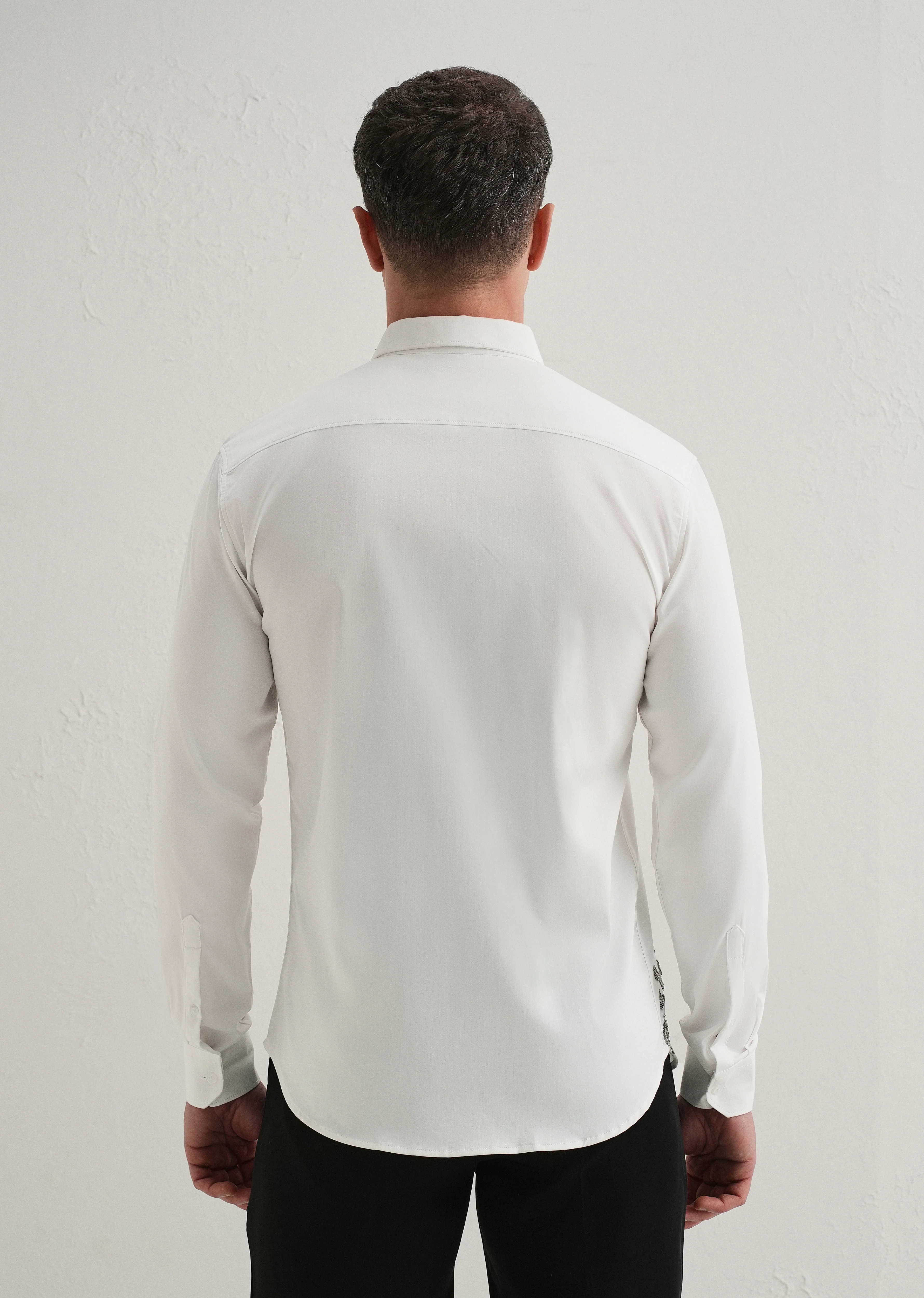 Handcrafted White Designer Shirt - Image 2