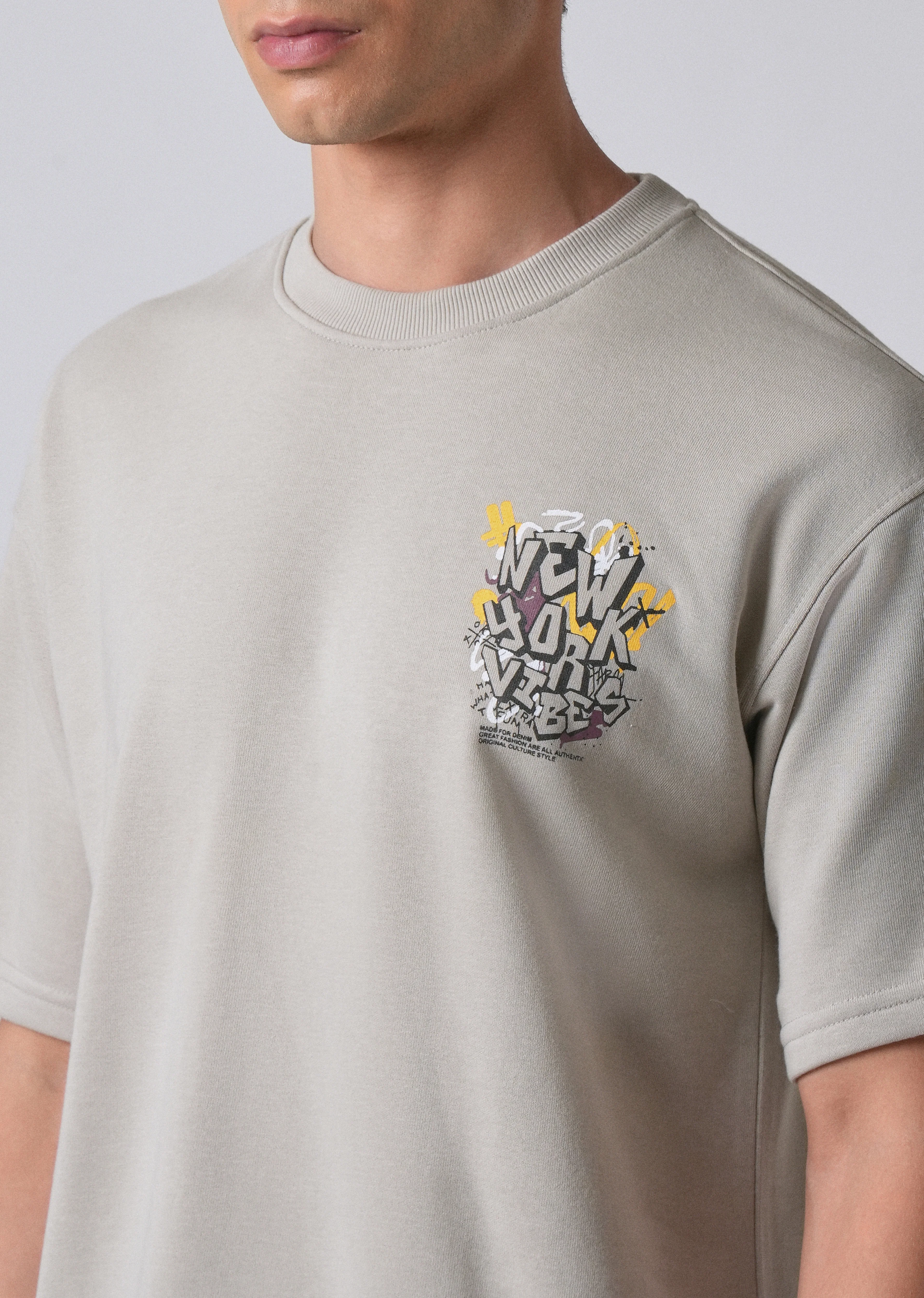 Heather Grey Oversized T-shirt - Image 2