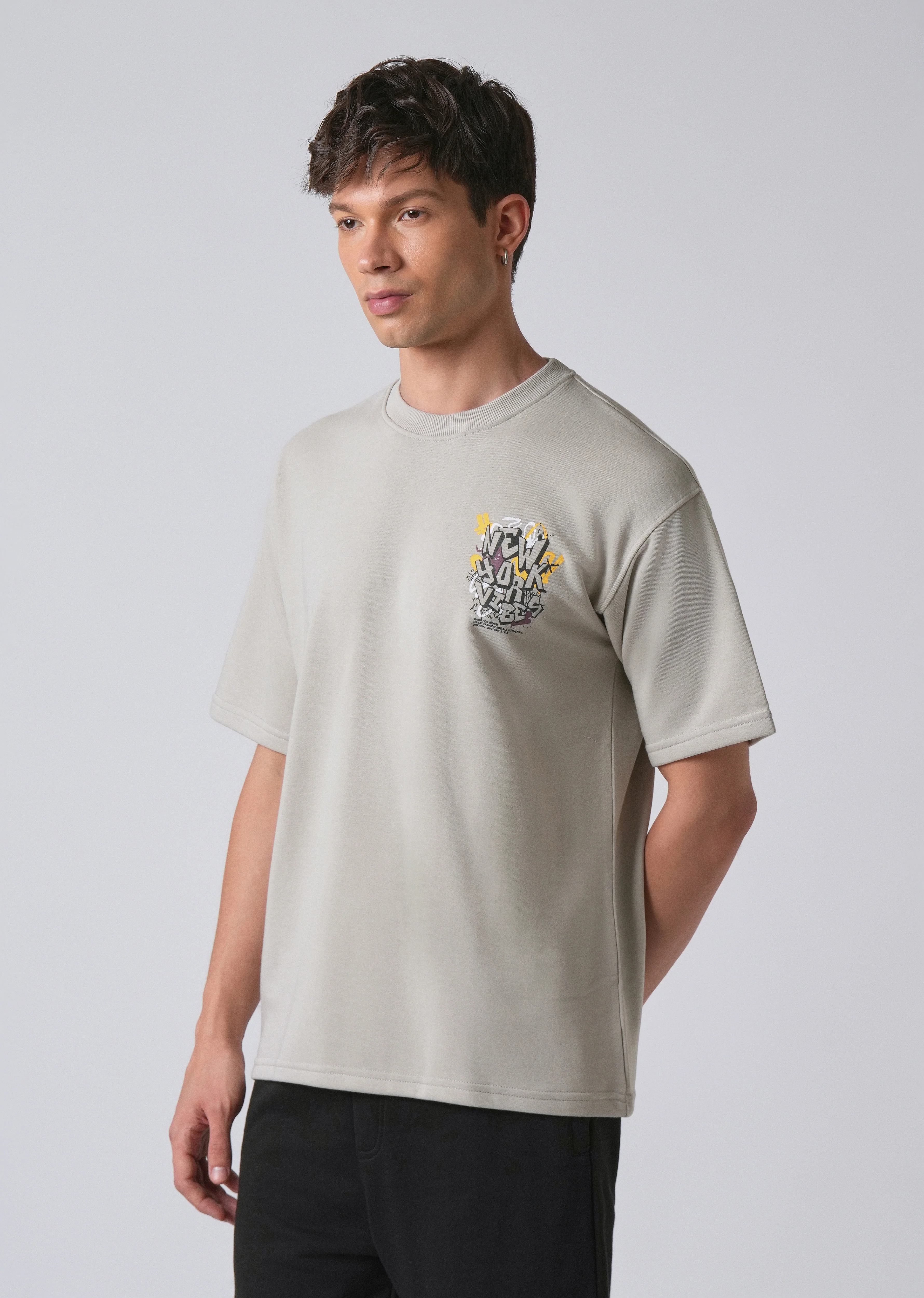 Heather Grey Oversized T-shirt - Image 4
