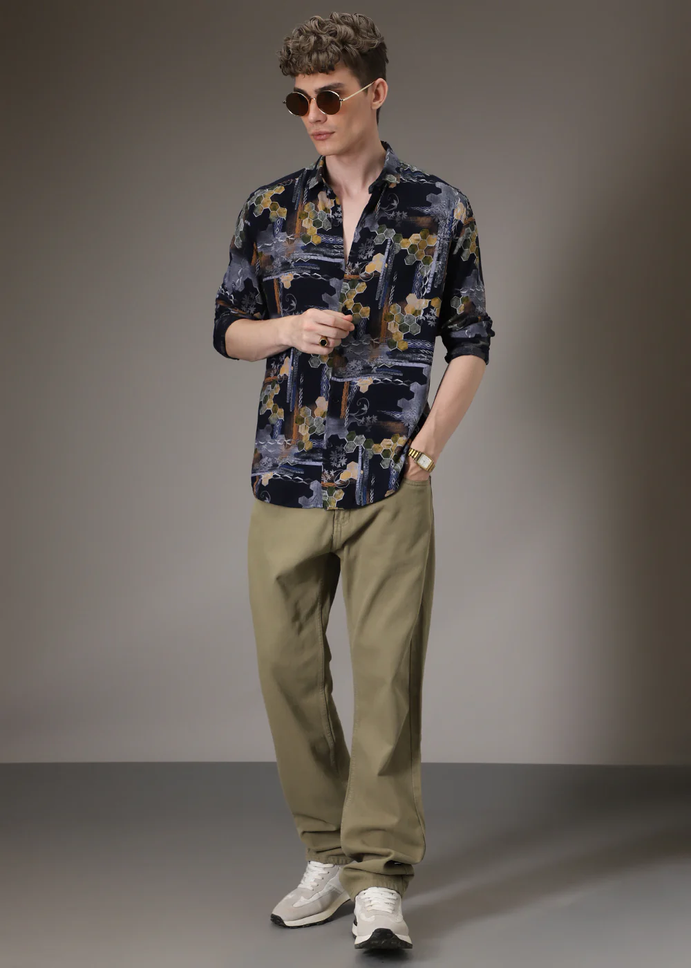 Hexa Print Feather Shirt - Image 7