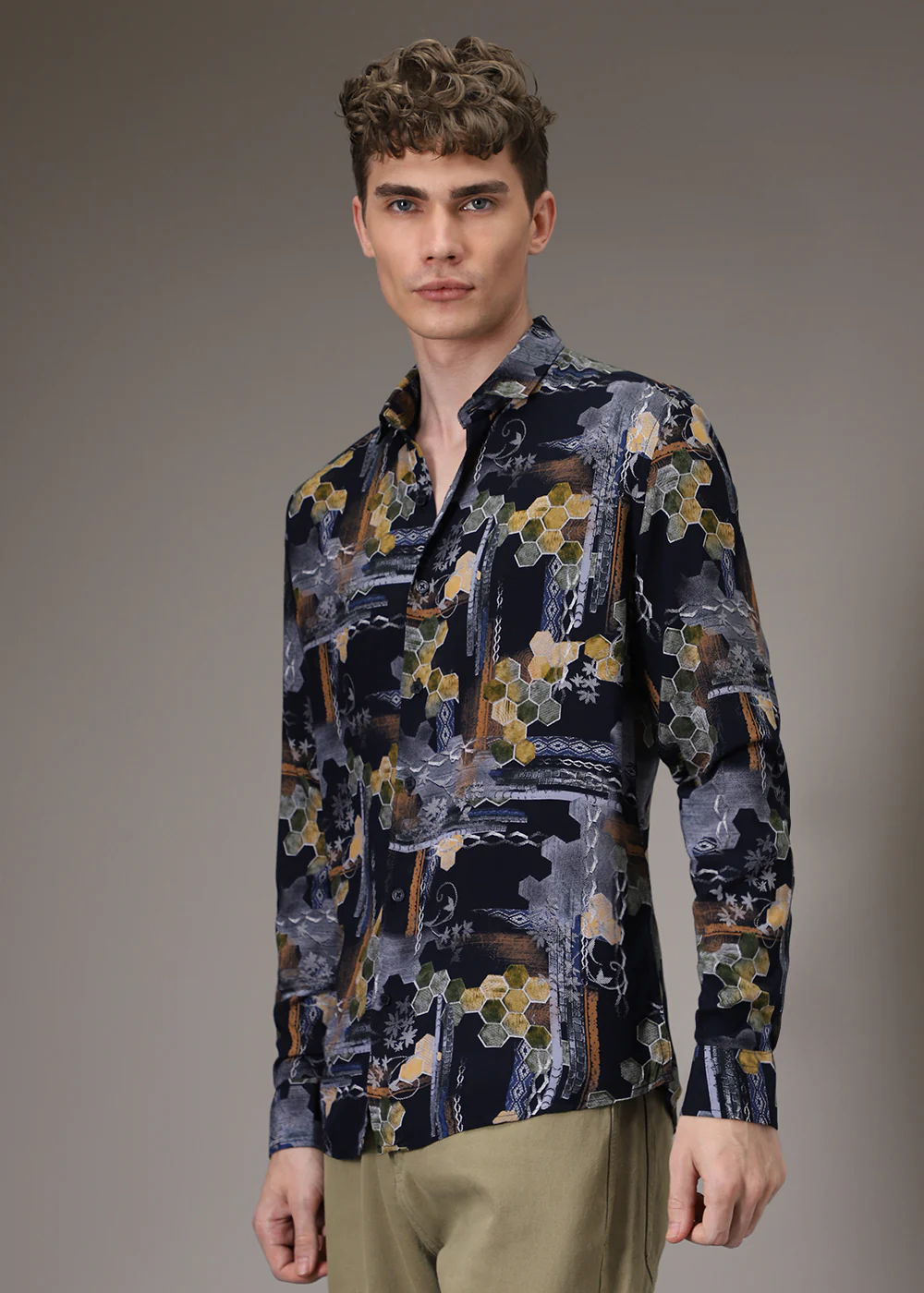 Hexa Print Feather Shirt - Image 8