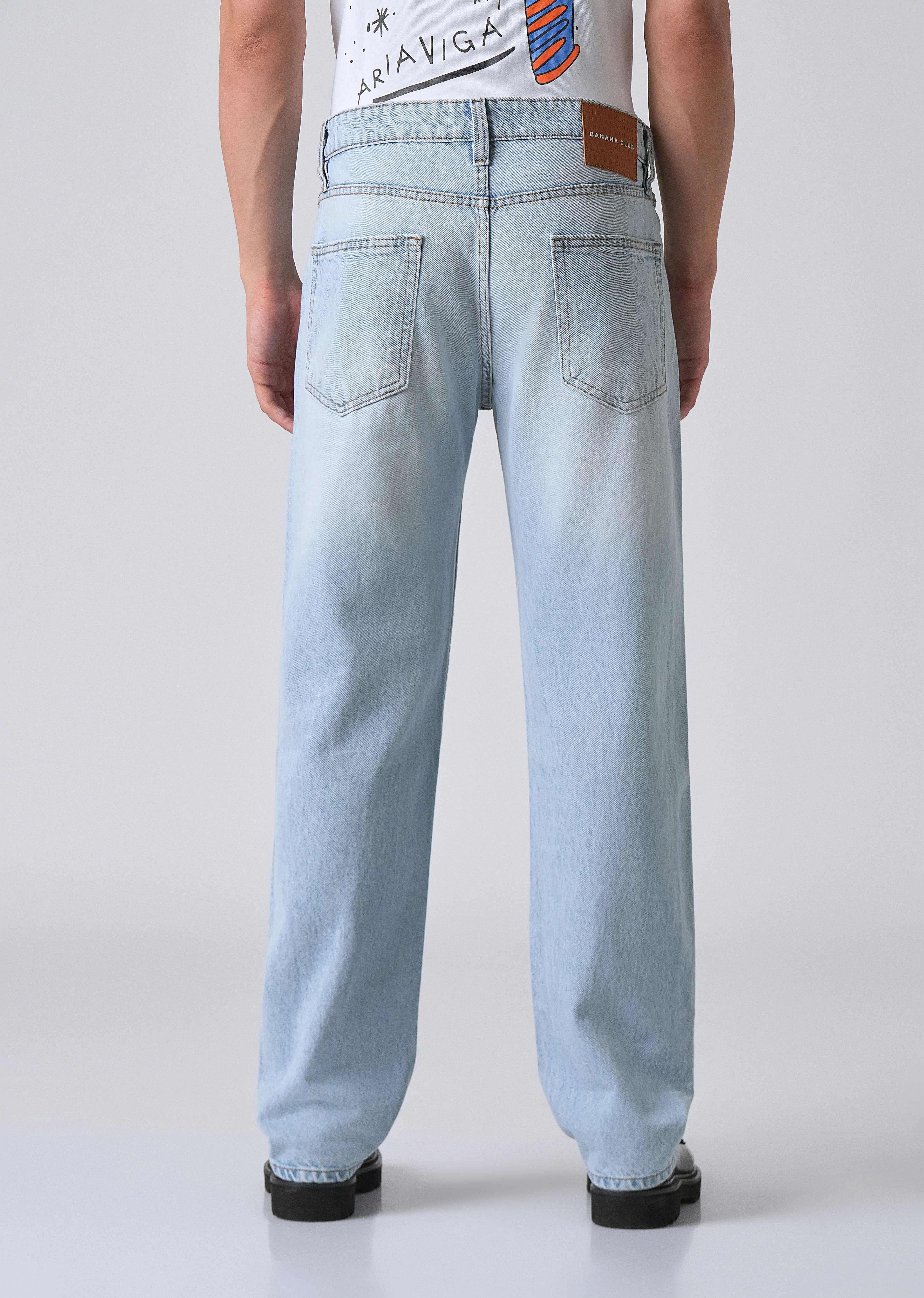Ice Blue Straight Fit Denim - Image 2