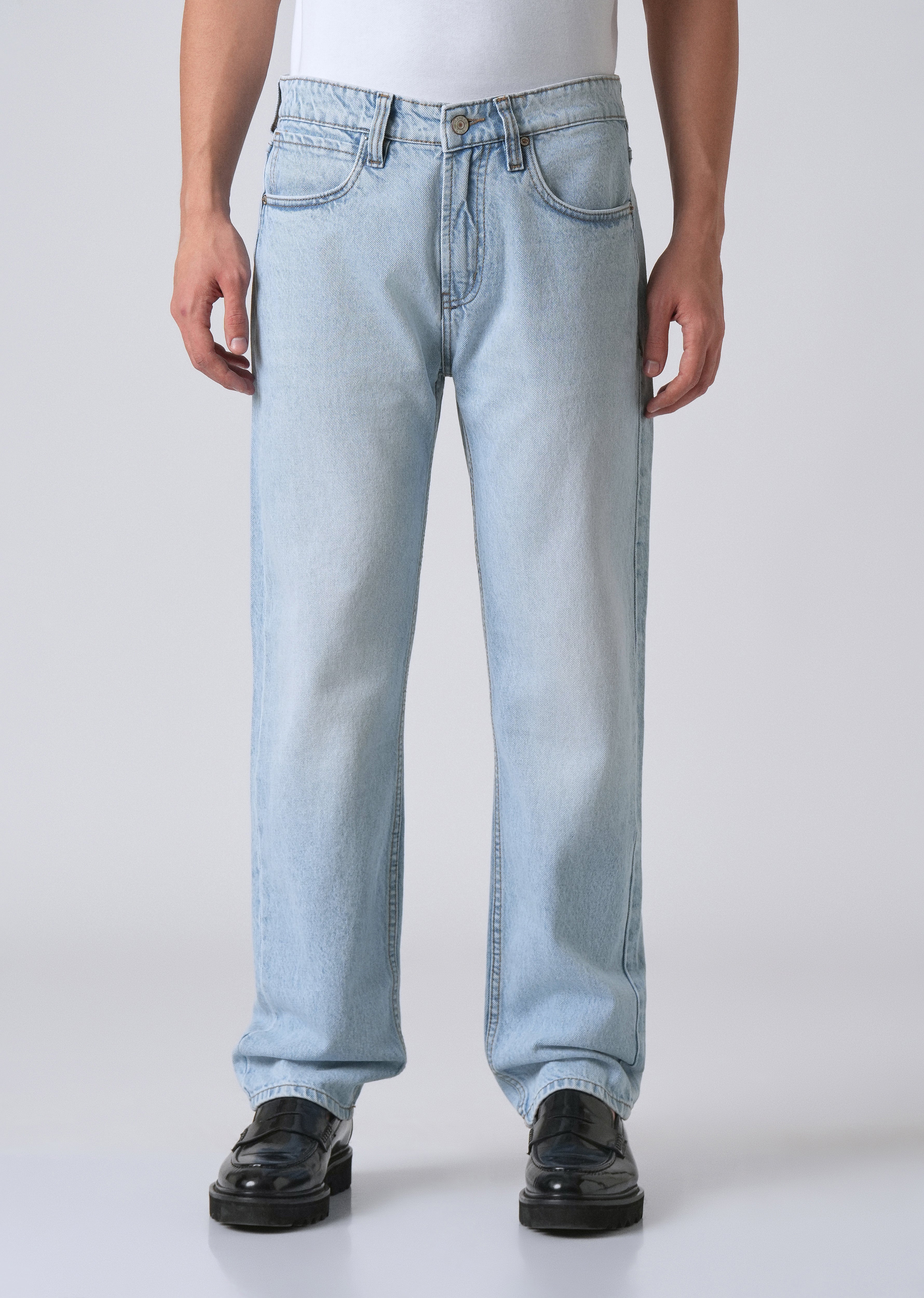 Ice Blue Straight Fit Denim - Image 3