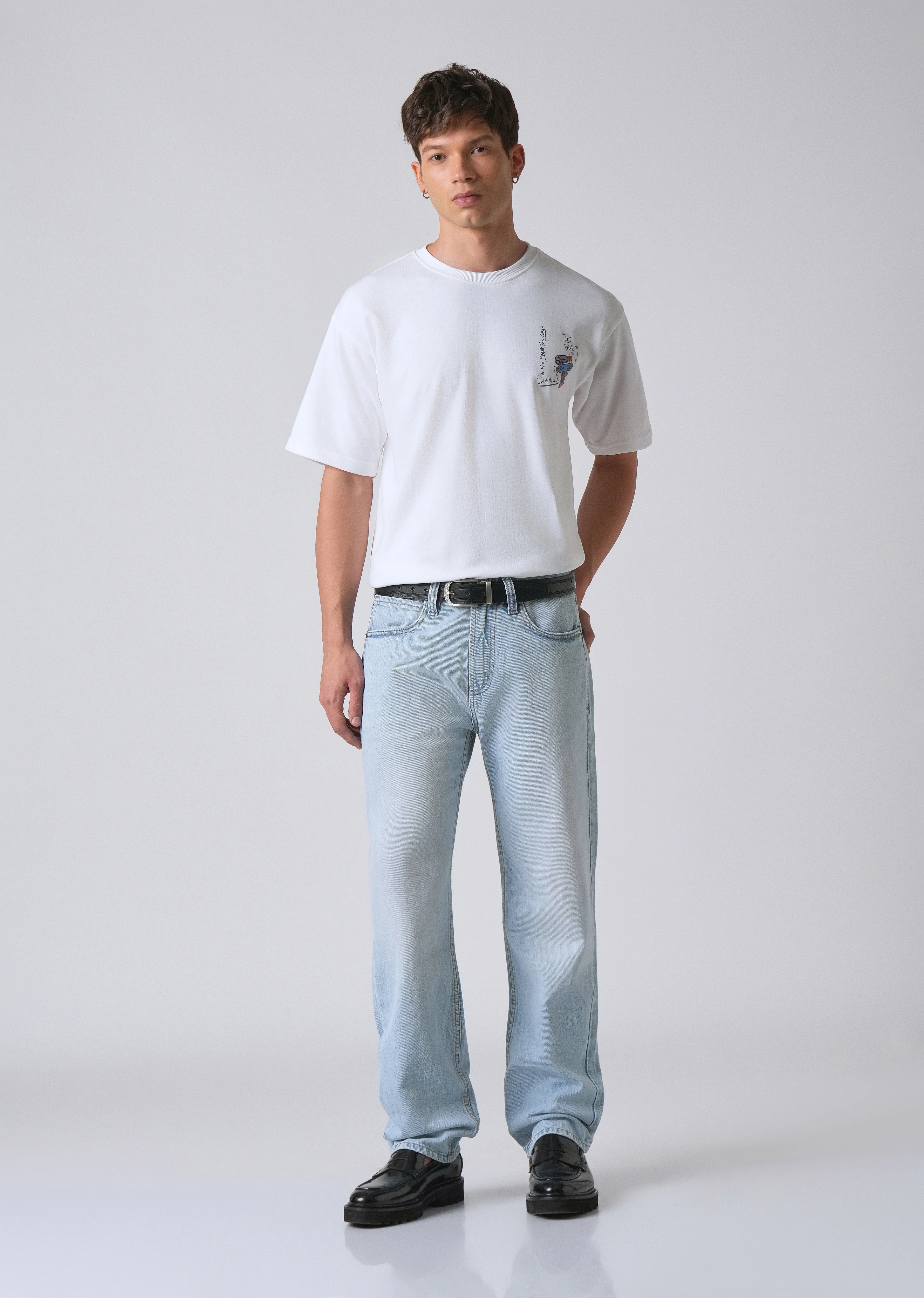 Ice Blue Straight Fit Denim - Image 6