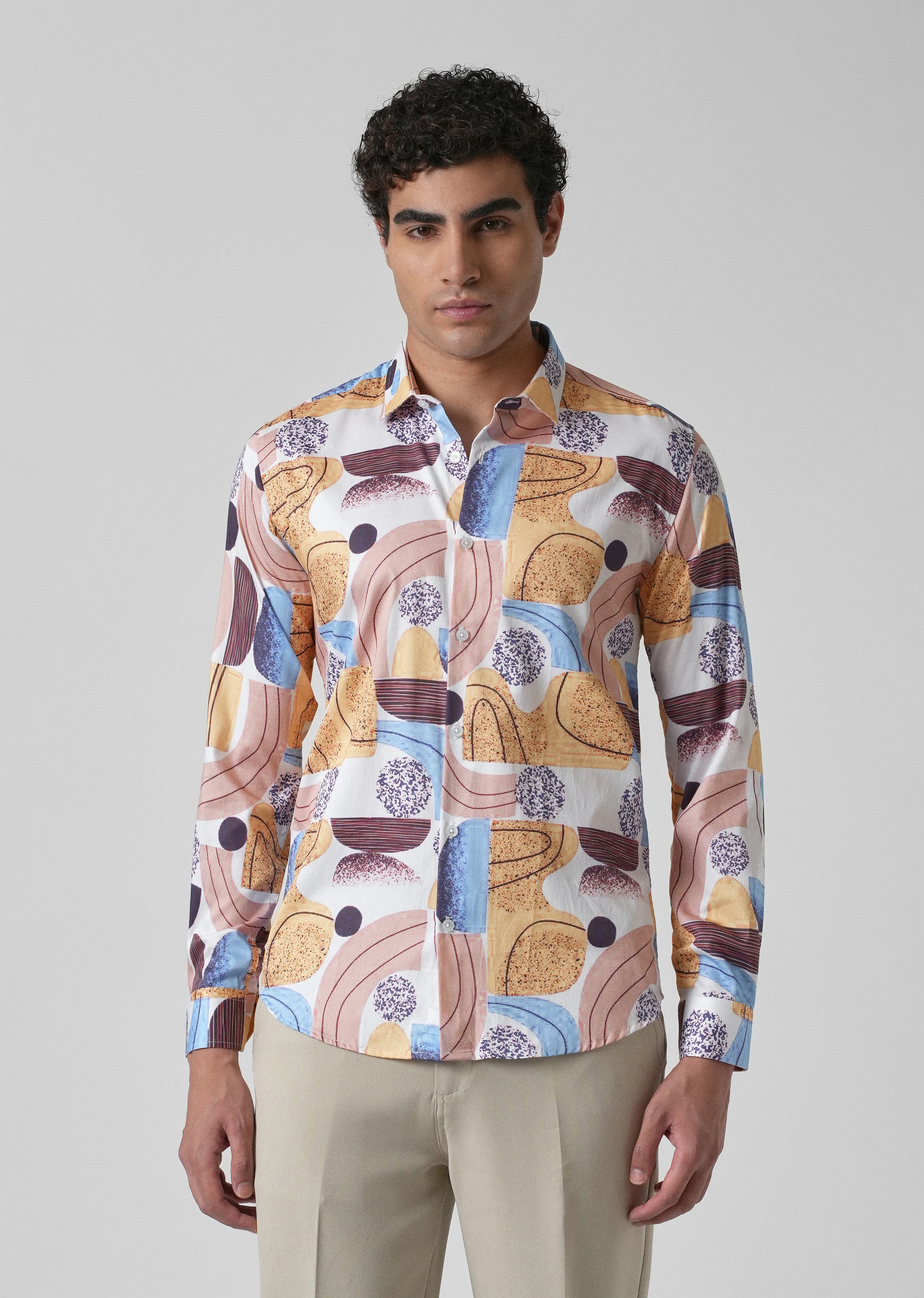 Illusive Abstract Print Shirt - Image 3