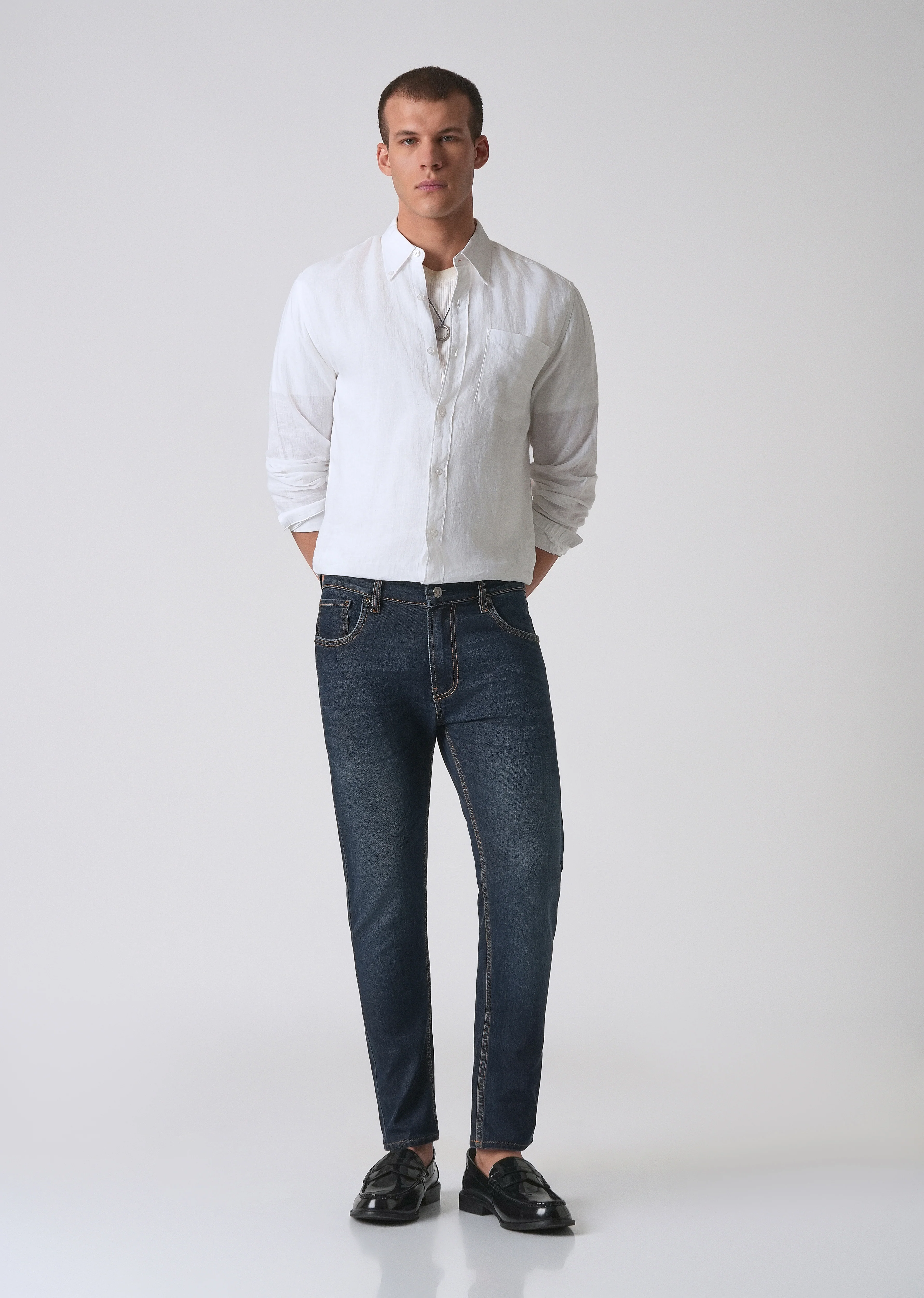 Indigo Blue Slim fit Jeans - Image 5