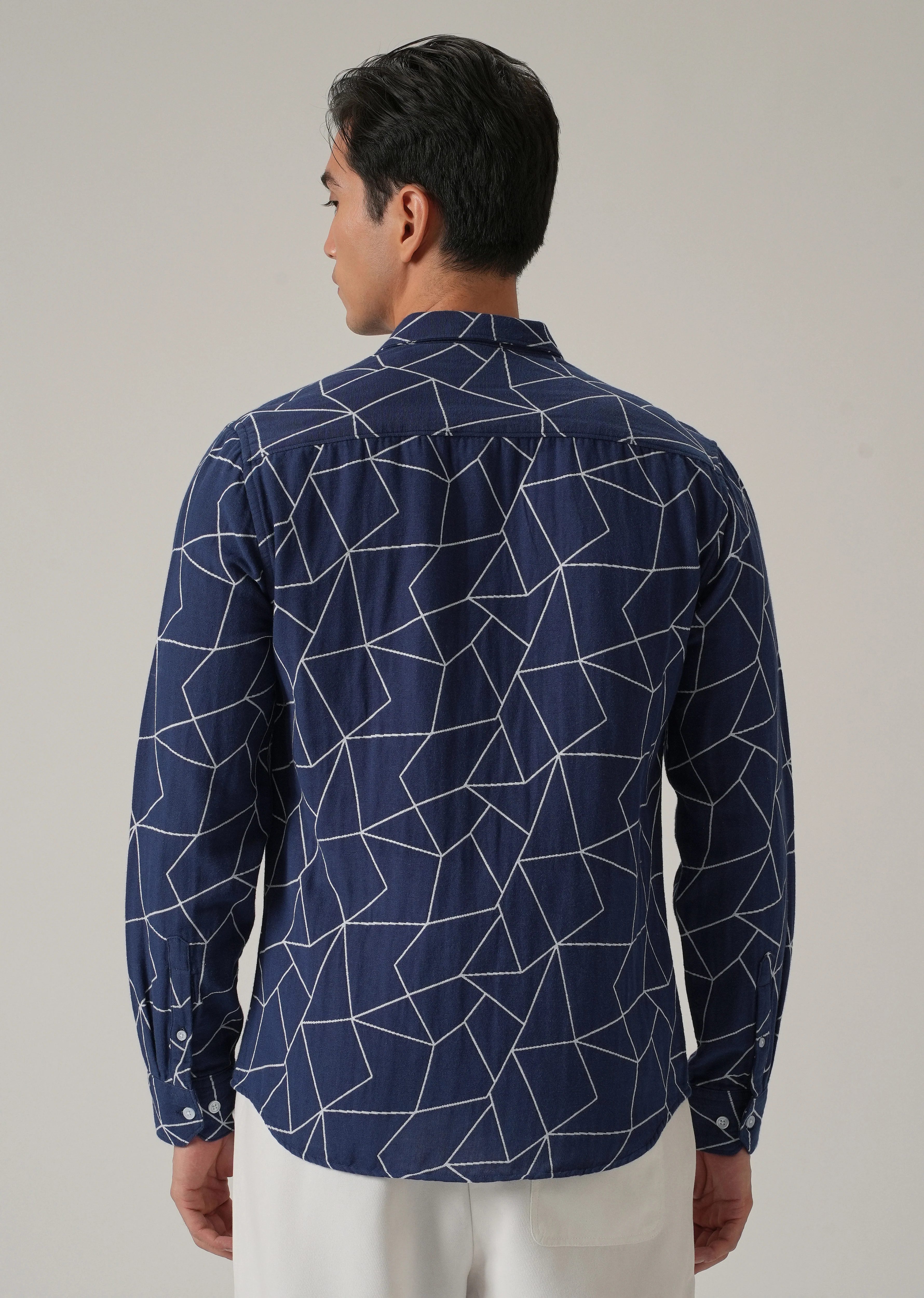 Indigo Prism Pattern Shirt - Image 2