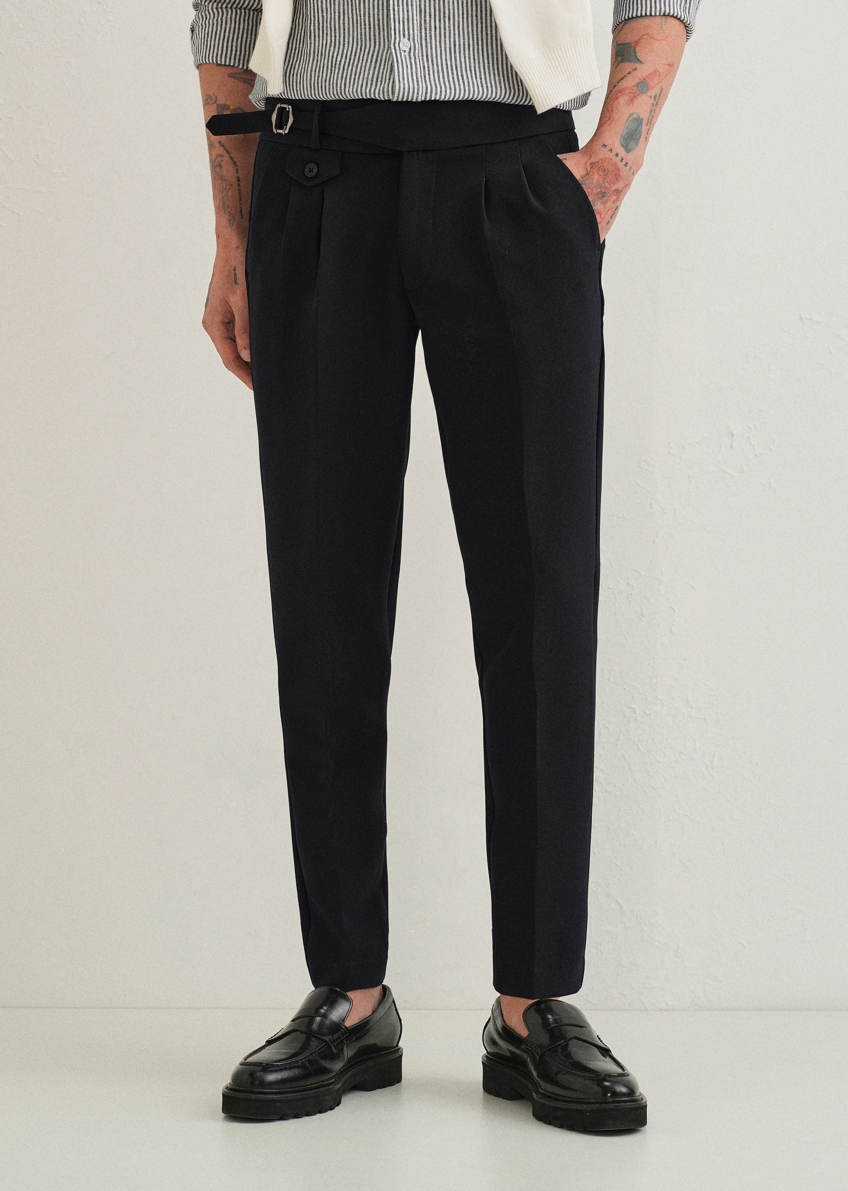Ink Black Gurkha Pant - Image 2