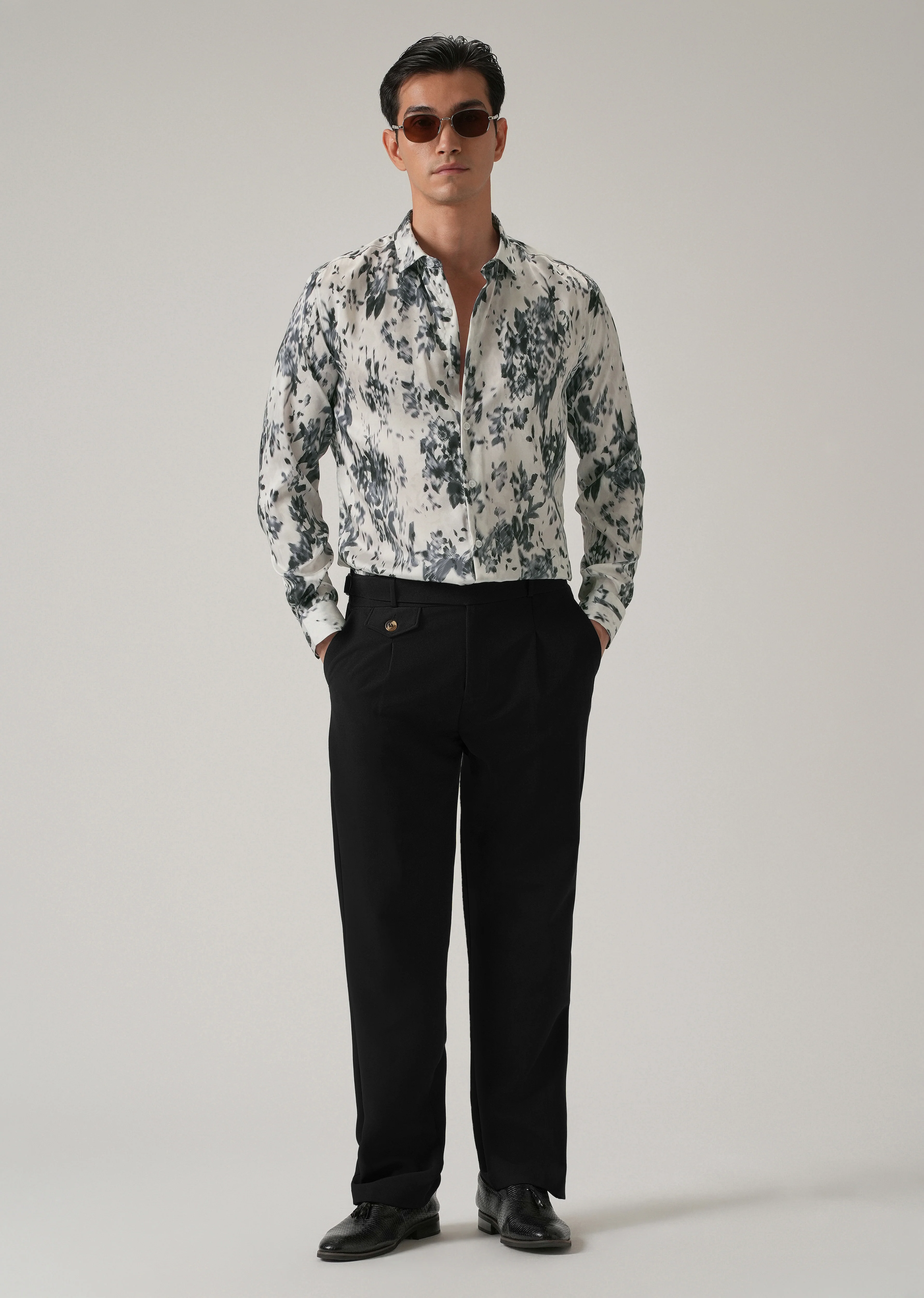Ink Bloom Print Shirt - Image 6