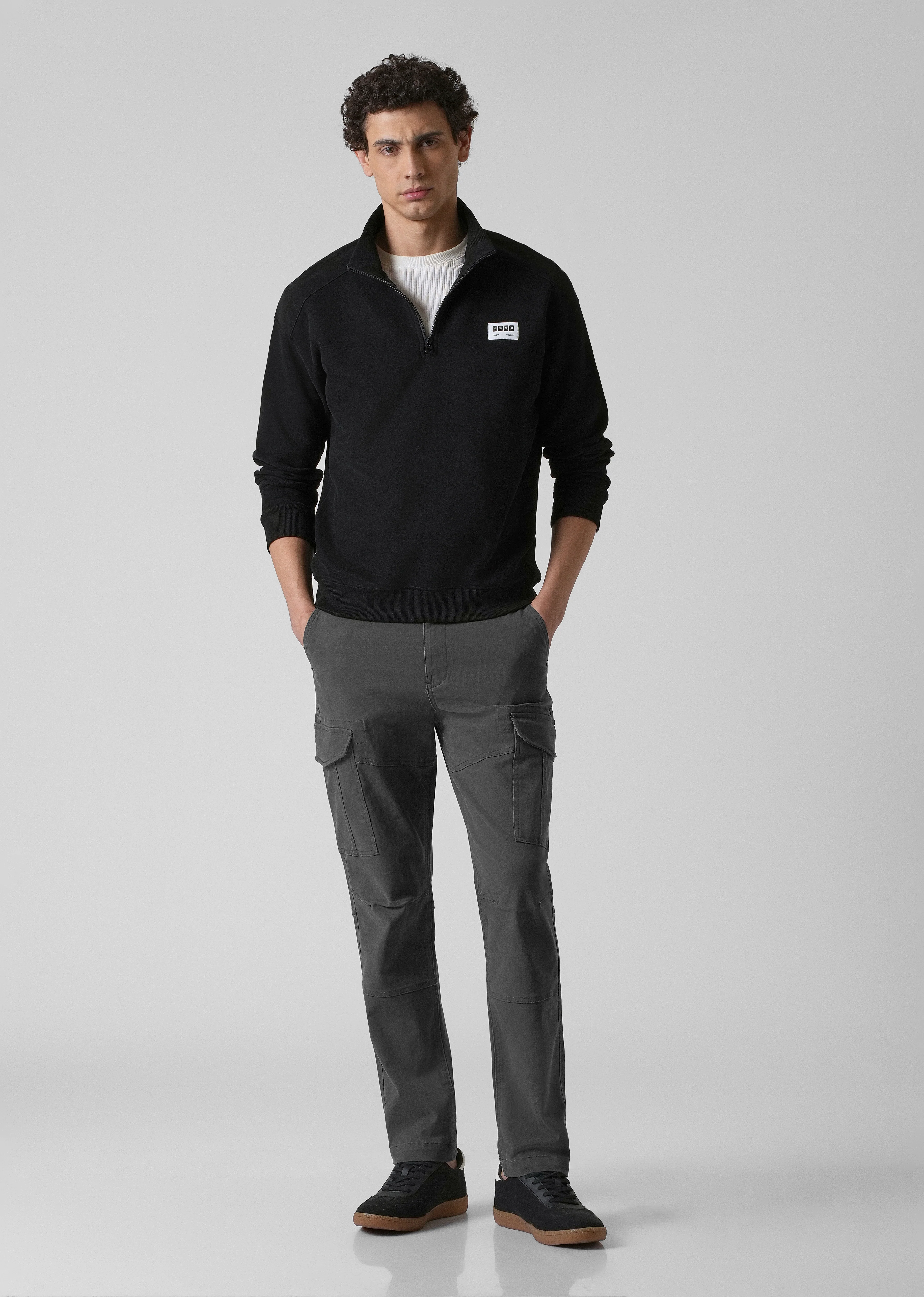 Iron Grey Regular Fit Cargo Pant - Image 6