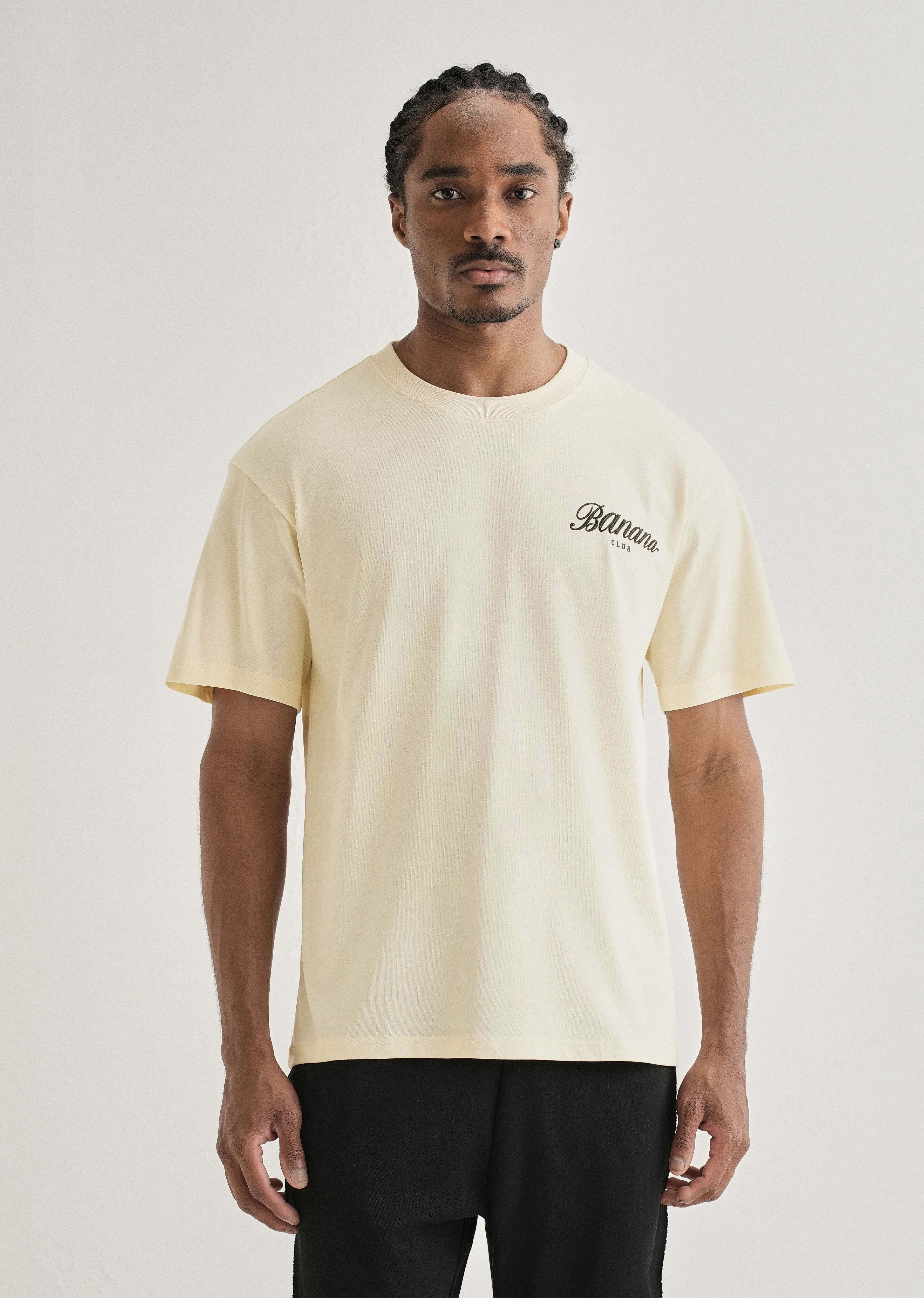 Ivory Embossed Printed Oversized T-shirt - Image 3