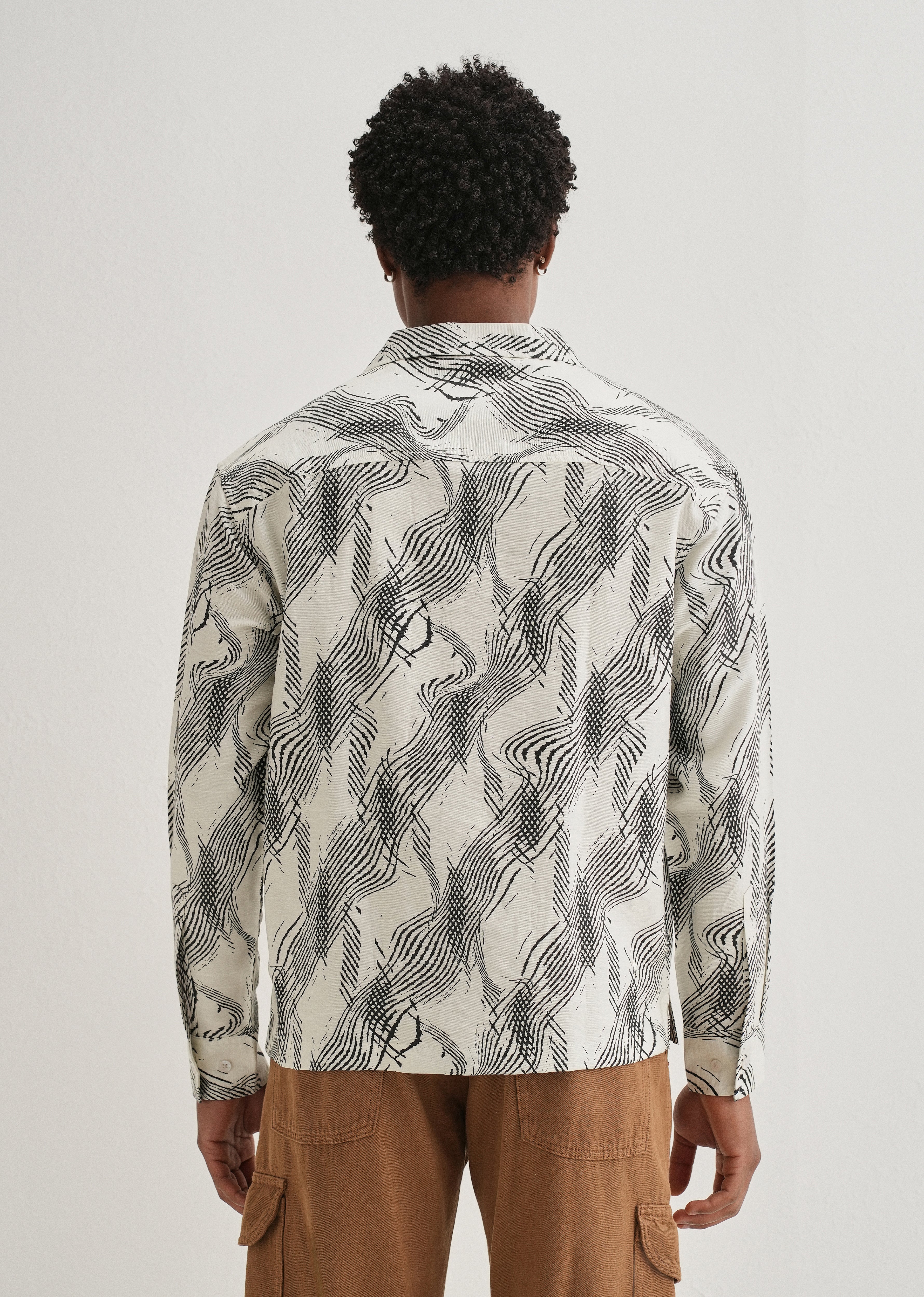 Ivory Modern Sketch Printed Shirt - Image 2