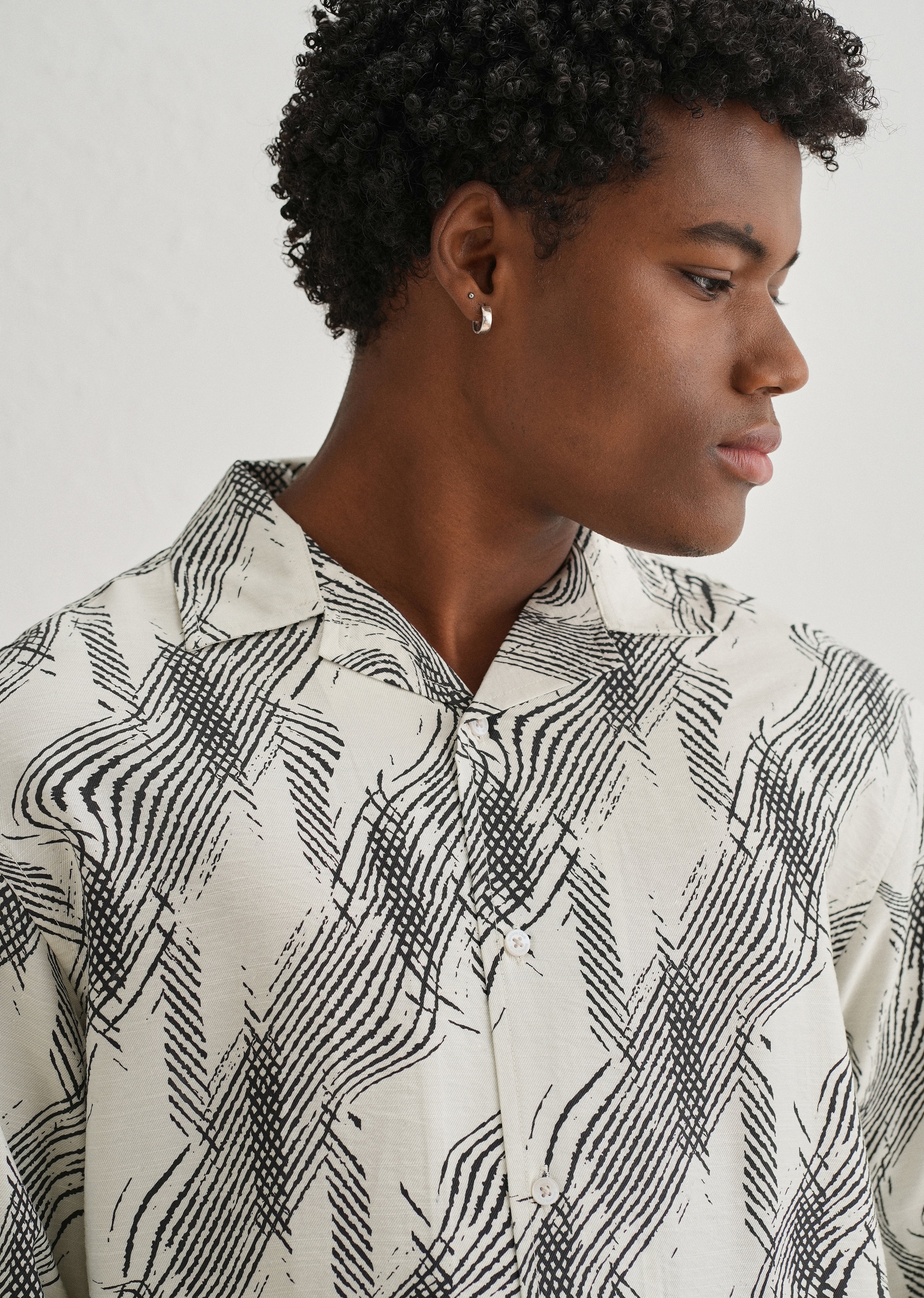 Ivory Modern Sketch Printed Shirt - Image 5