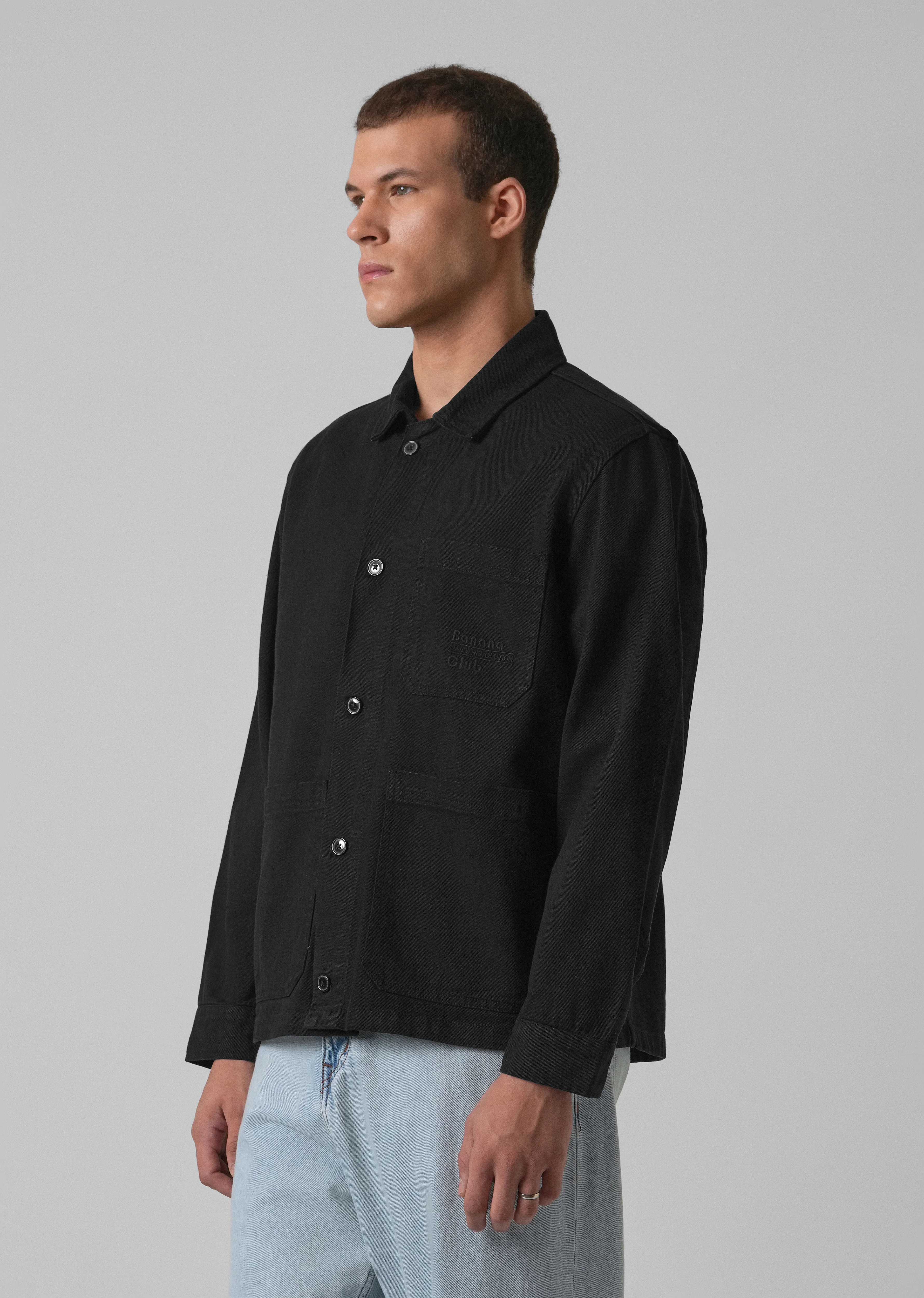Jade Black Cotton Drill Jacket - Image 4