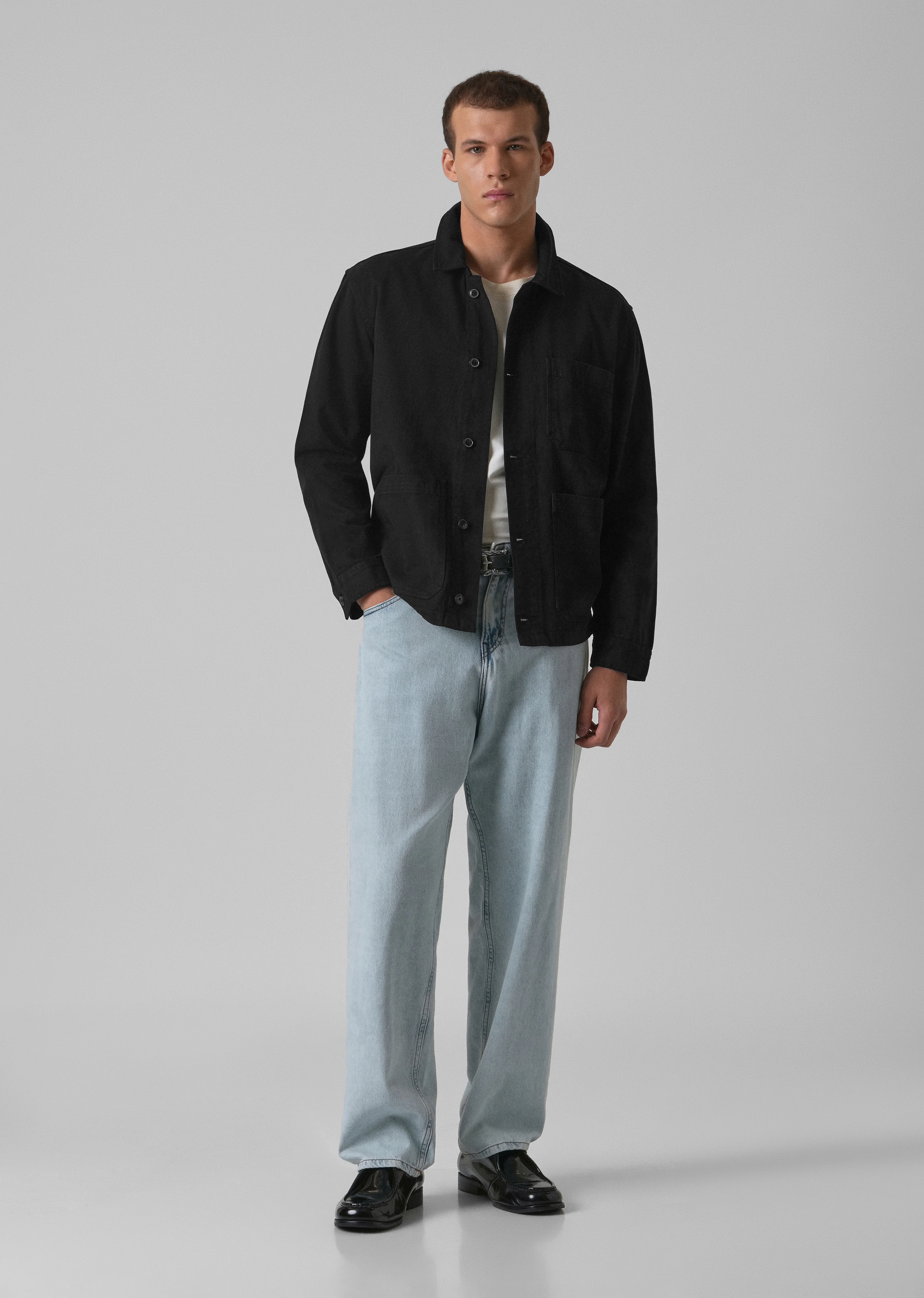 Jade Black Cotton Drill Jacket - Image 6