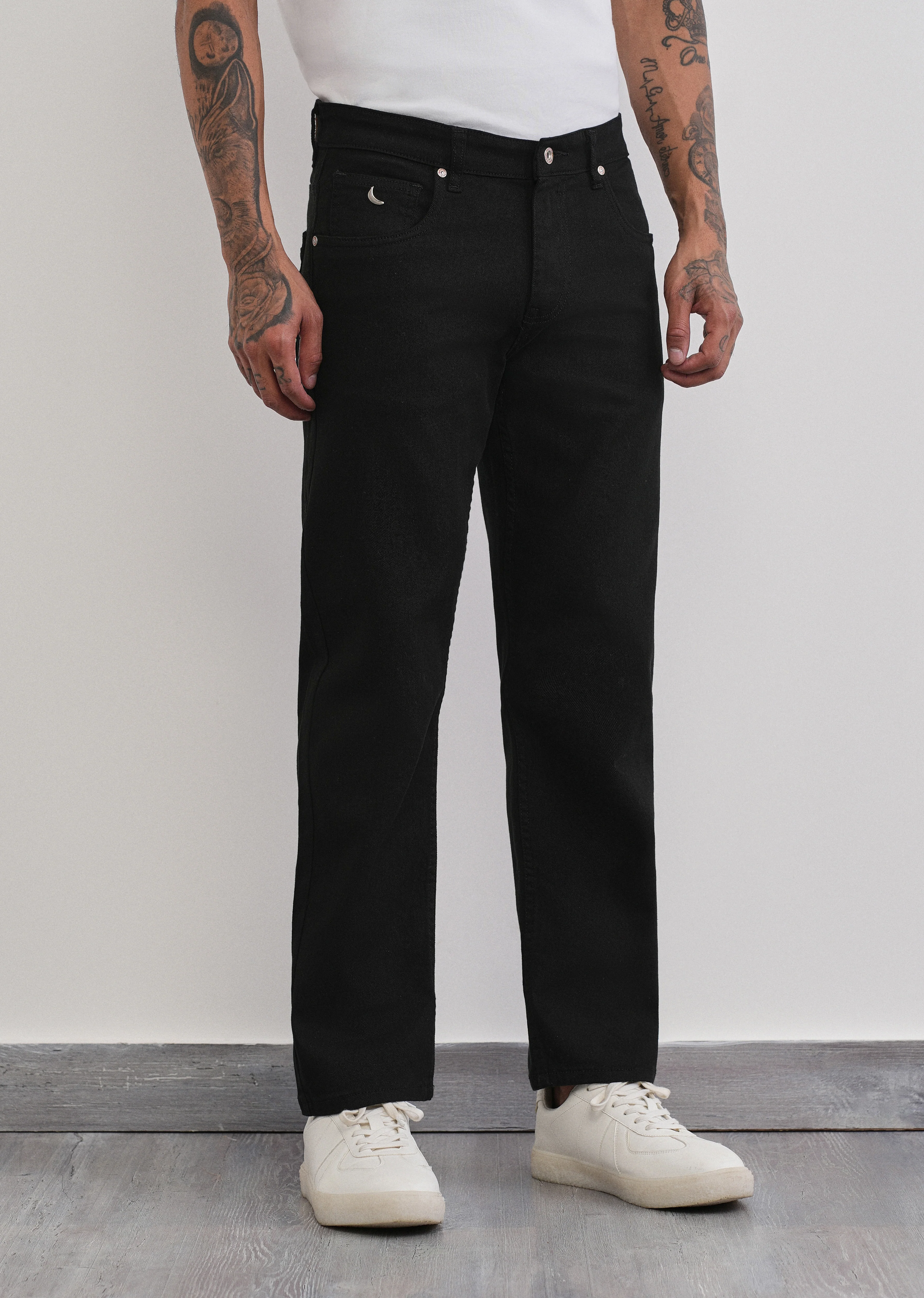 Jet Black Slim Fit Jeans - Image 4