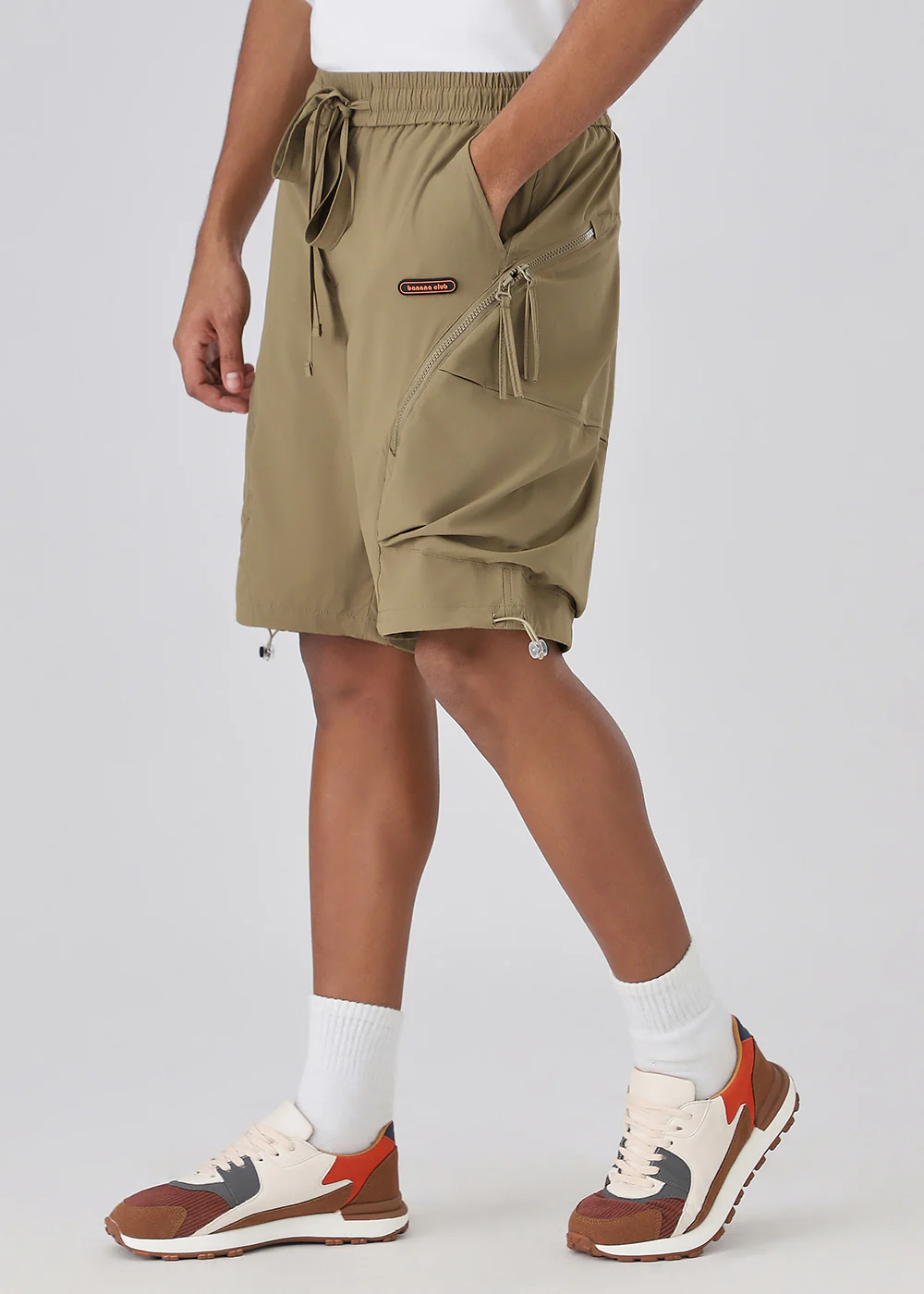 Khaki Cargo Shorts - Image 4