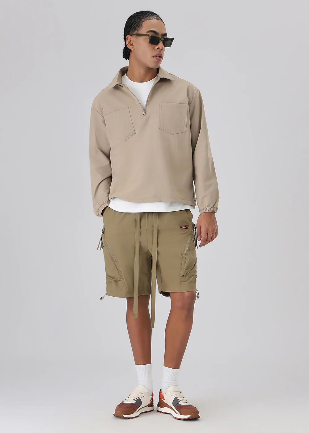Khaki Cargo Shorts - Image 6